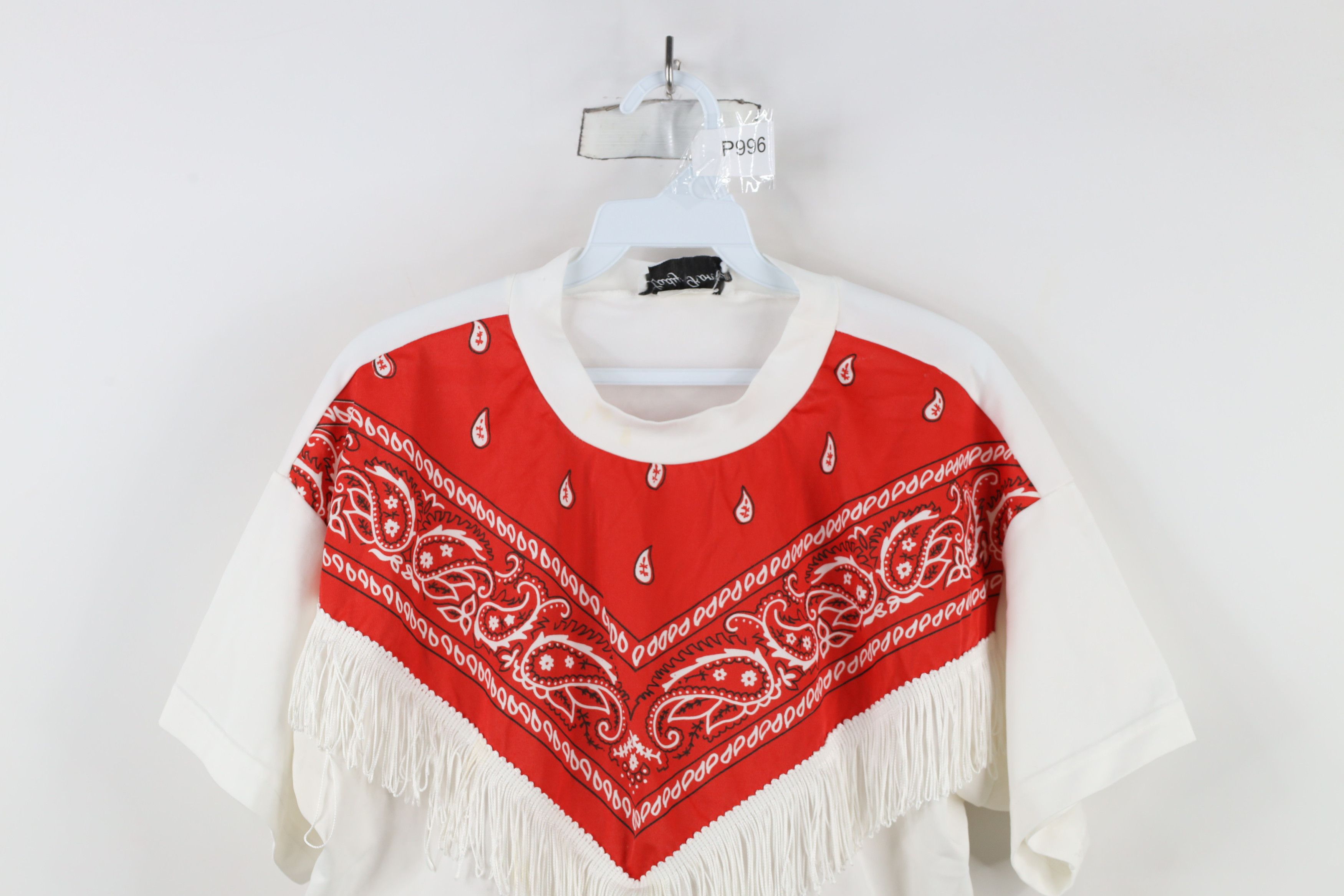 Vintage Vintage 90s Rockabilly Western Bandana Fringed T-Shirt USA Size L / US 10 / IT 46 - 2 Thumbnail