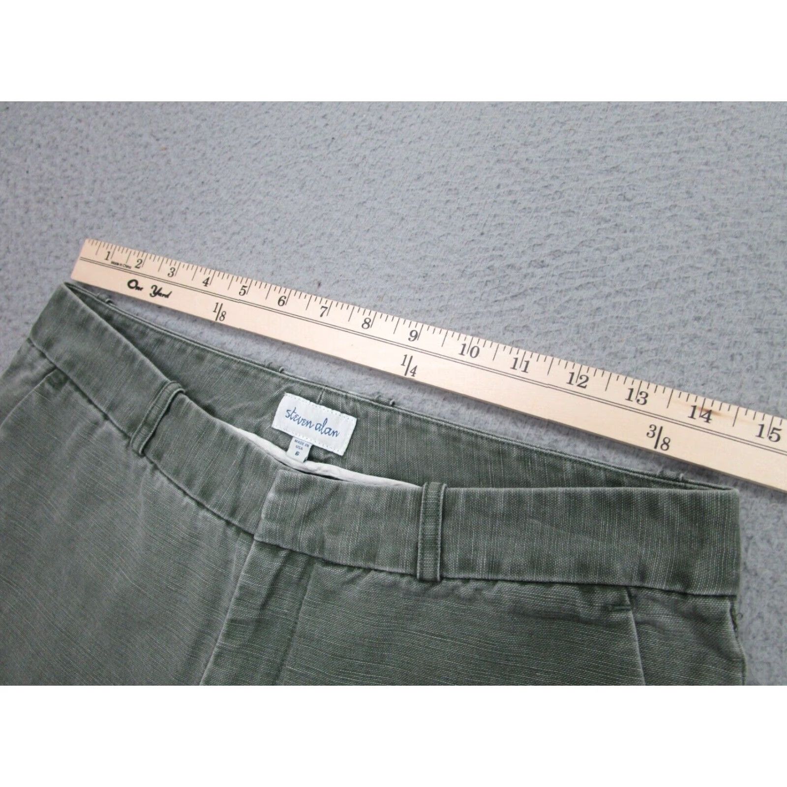 Steven Alan Steven Alan Pants Womens 6 Green Linen Canvas Military Army Grunge Gorpcore Boho Size 28" / US 6 / IT 42 - 5 Thumbnail