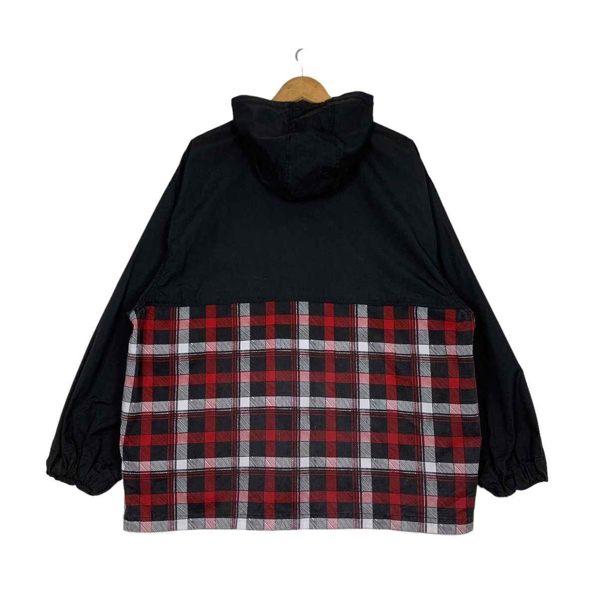 Japanese Brand BARREL ROLL Tartan Hybrid Half Zip Pullover Hoodie #1051-C47 Size US M / EU 48-50 / 2 - 7 Thumbnail