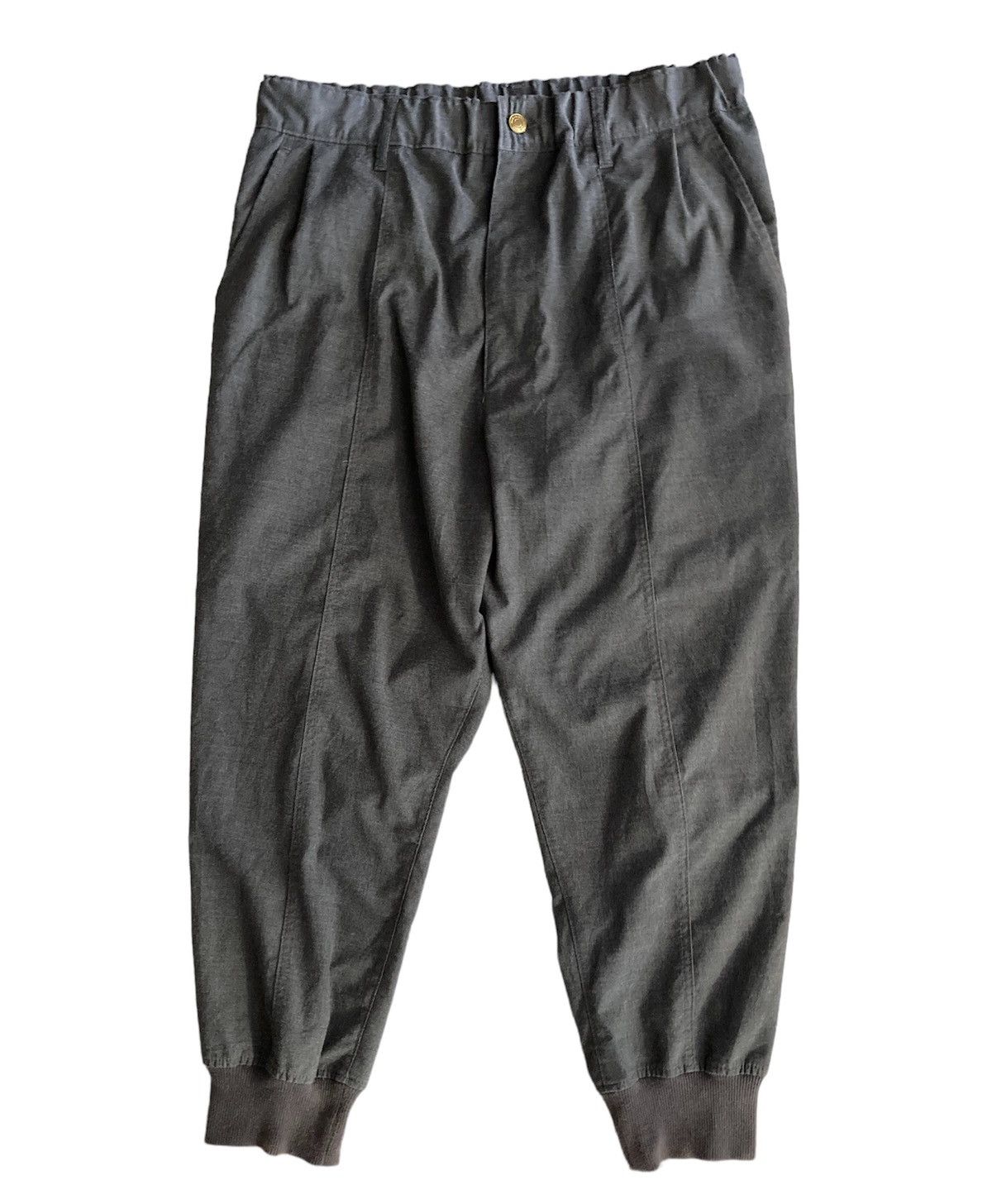 image of Mercibeaucoup Issey Miyake Drop Crotch Pants in Grey, Men's (Size 32)