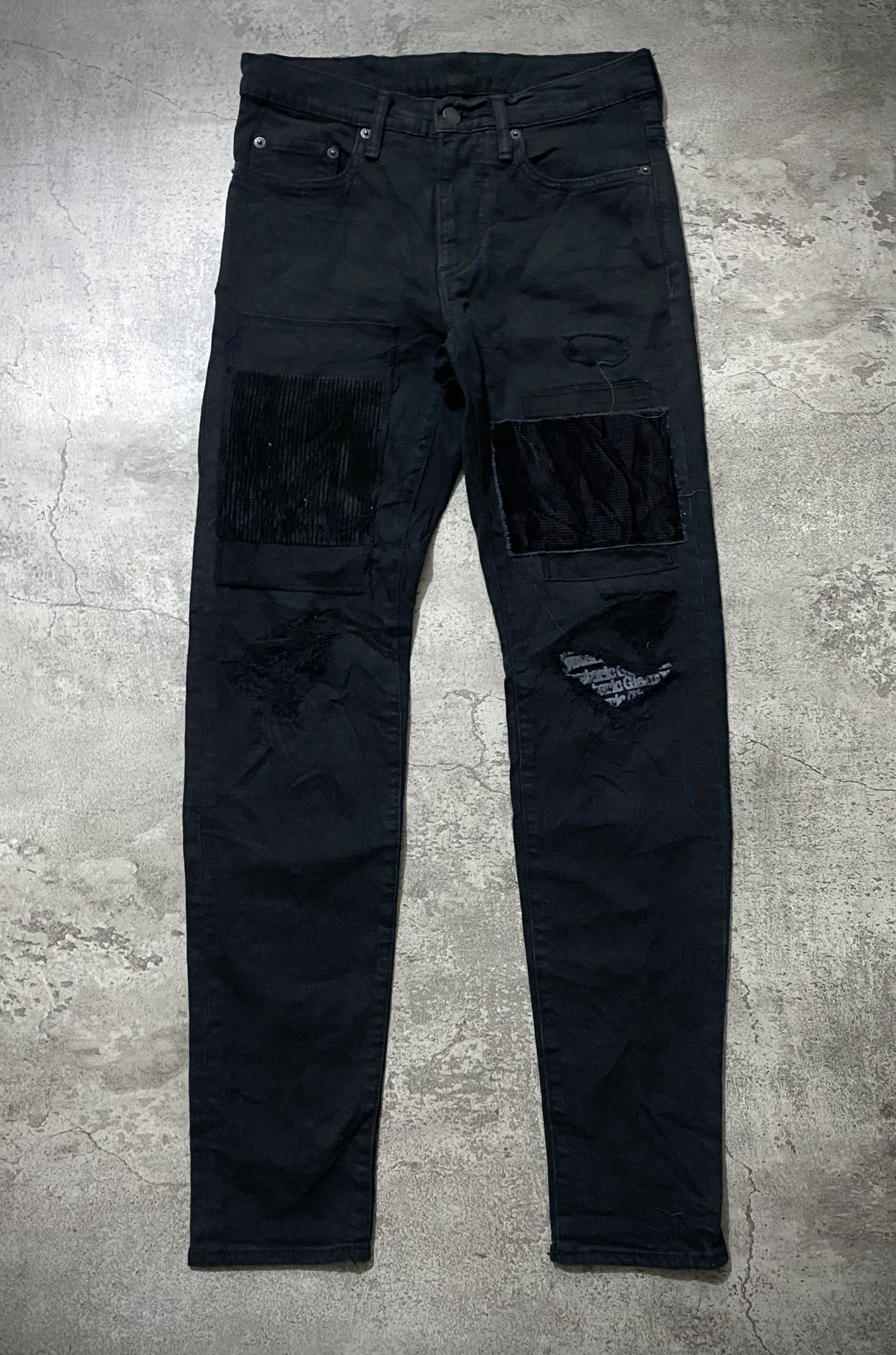 Hysteric Glamour HYSTERIC GLAMOUR PATCHWORK DISTRESSED JEANS Size US 29 - 1 Thumbnail