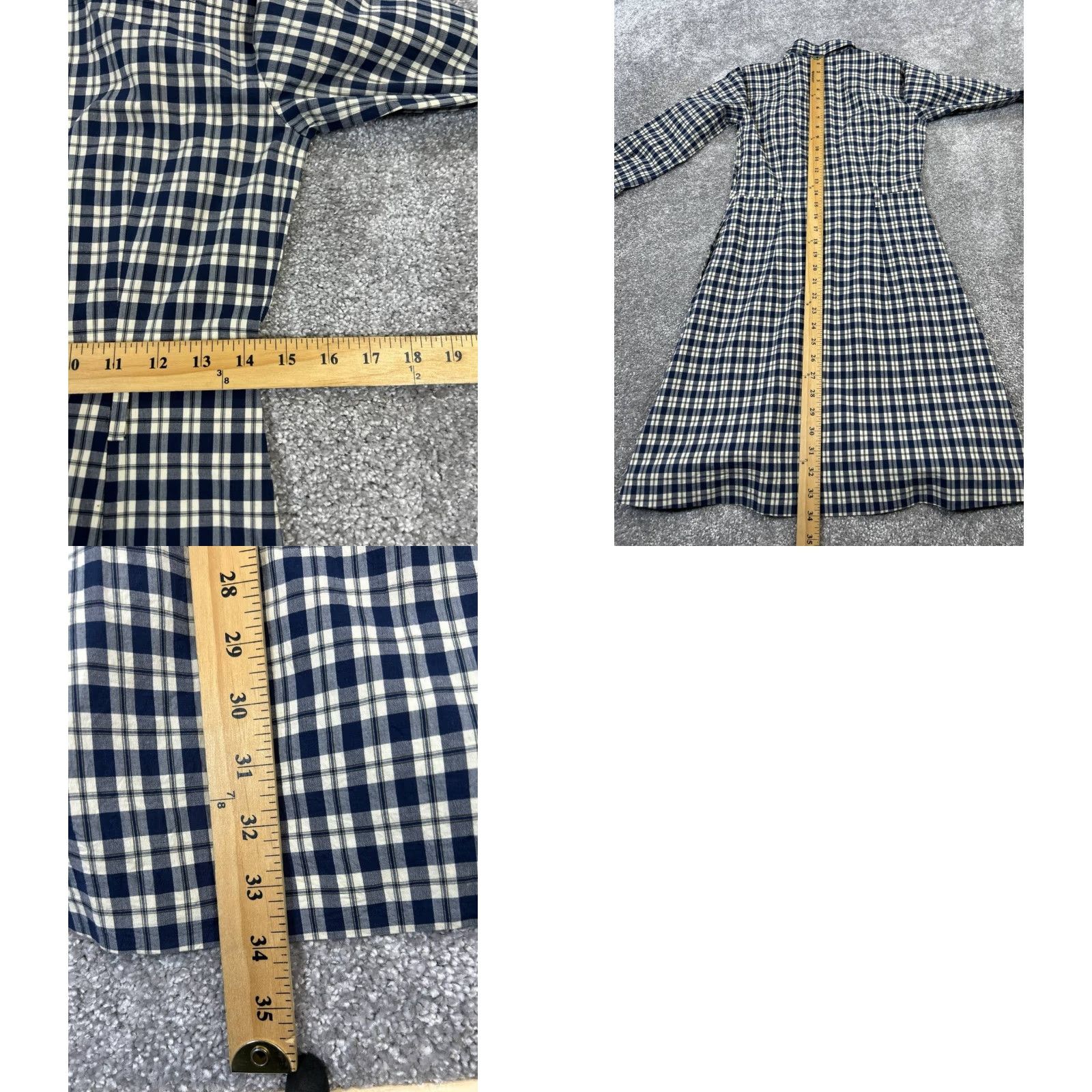 Theory VINTAGE Theory Shirt Dress Women 2 Short Cotton Plaid Collared Button Casual Spring Summer Womens Size XS / US 0-2 / IT 36-38 - 8 Thumbnail