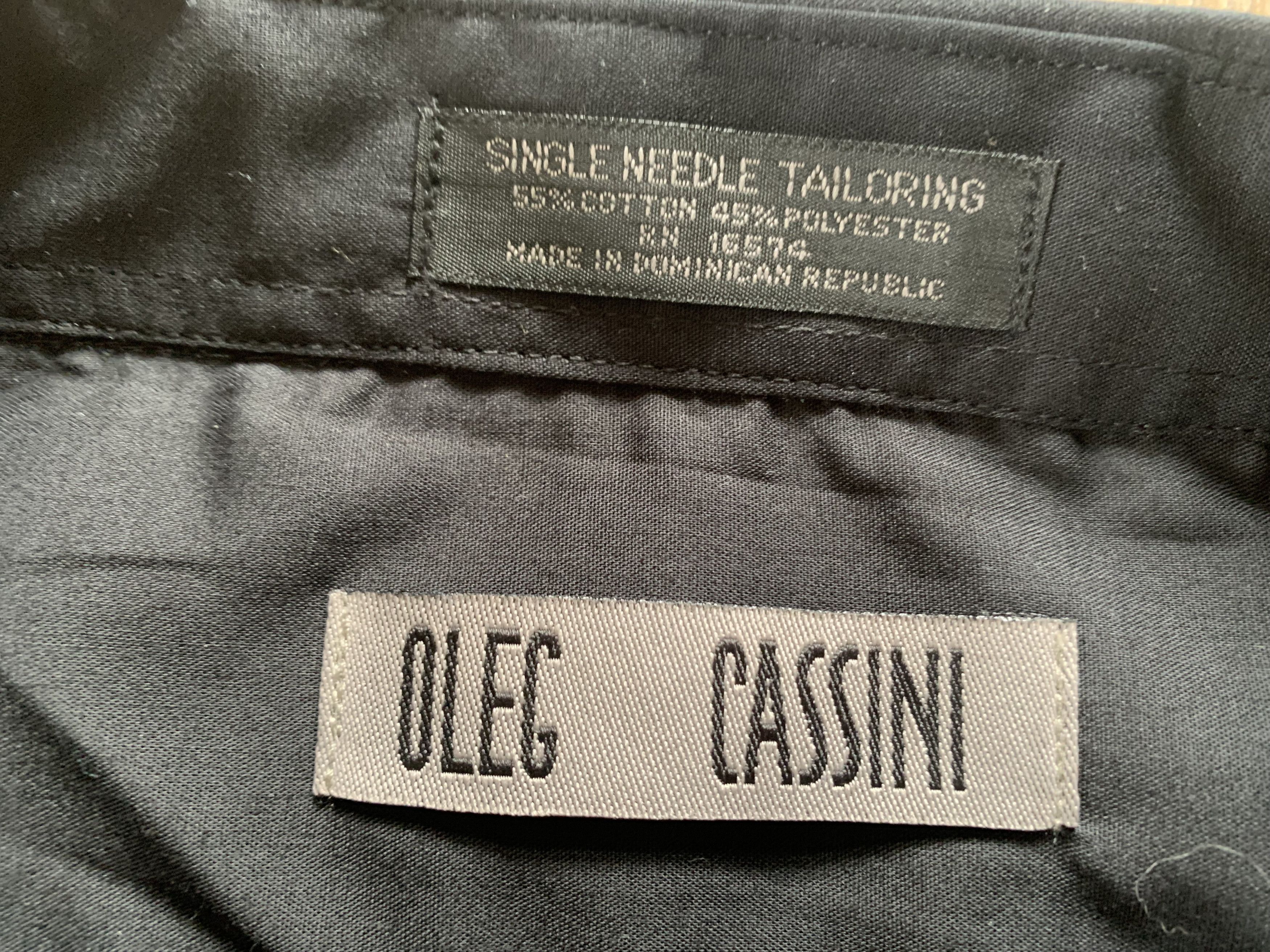 Designer × Oleg Cassini Oleg Cassini Short Sleeve Classic Cotton Black Shirt Size US XXL / EU 58 / 5 - 6 Thumbnail