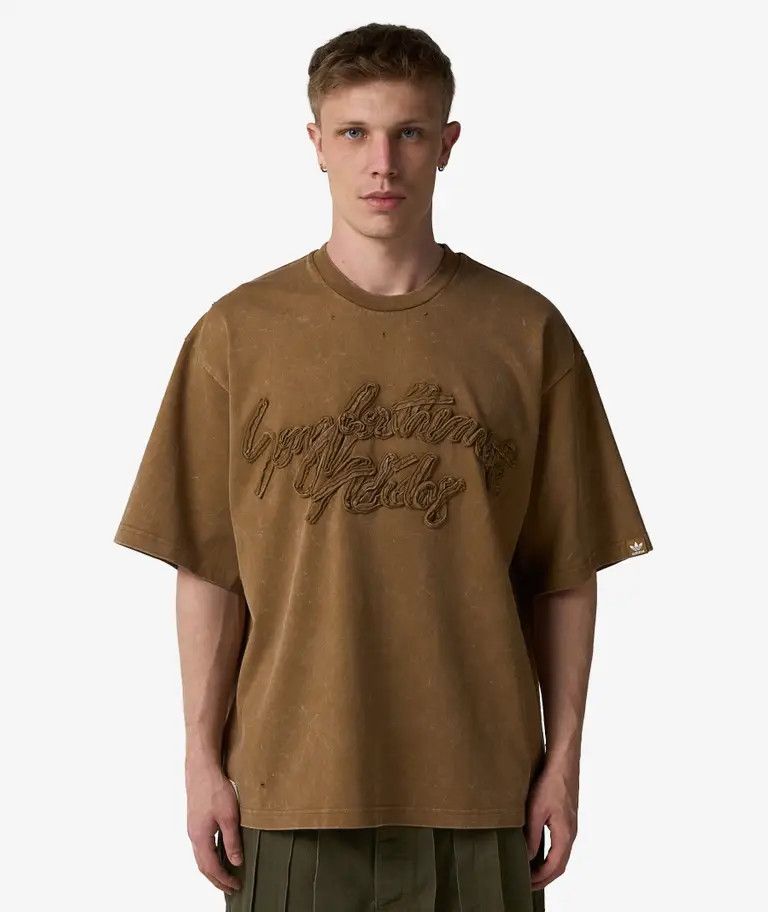 Adidas × Song For The Mute o1mle0526 Washed Short Sleeve T-Shirt in Brown Size US L / EU 52-54 / 3 - 1 Thumbnail