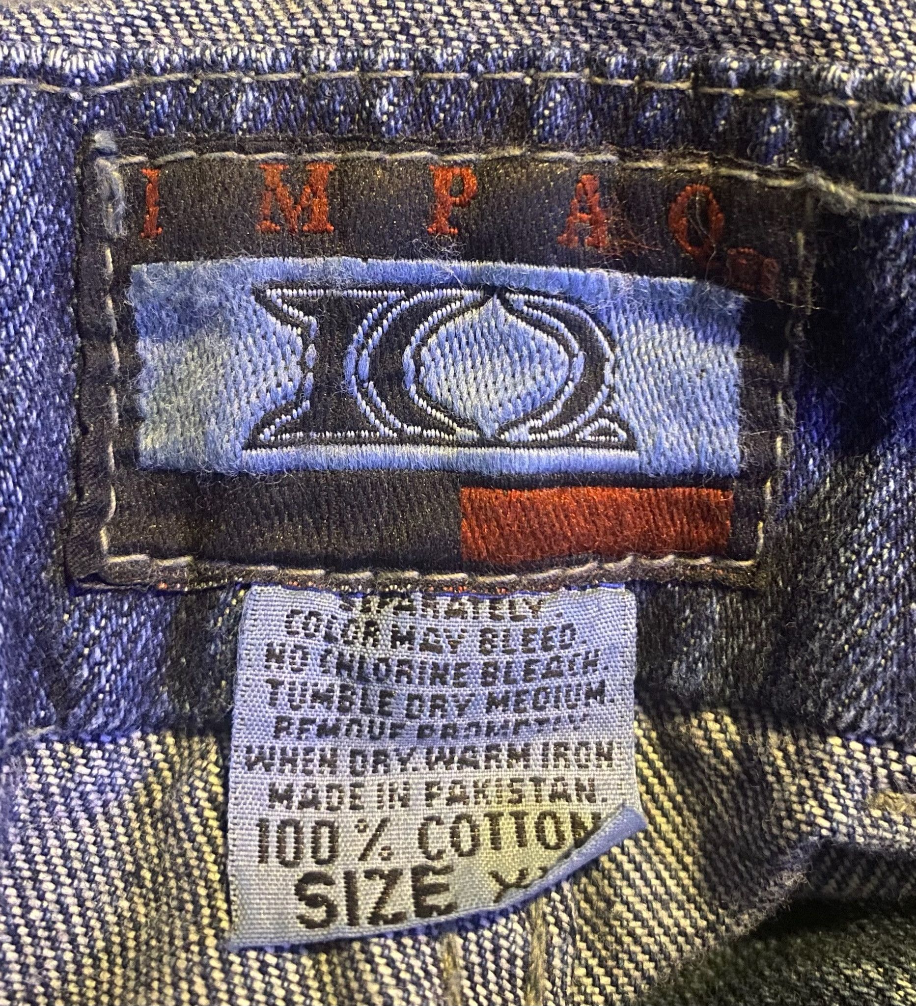 Vintage NEW VTG Y2K Impaq IQ Carpenter Baggy Denim Overalls XL Size US 41 - 6 Thumbnail