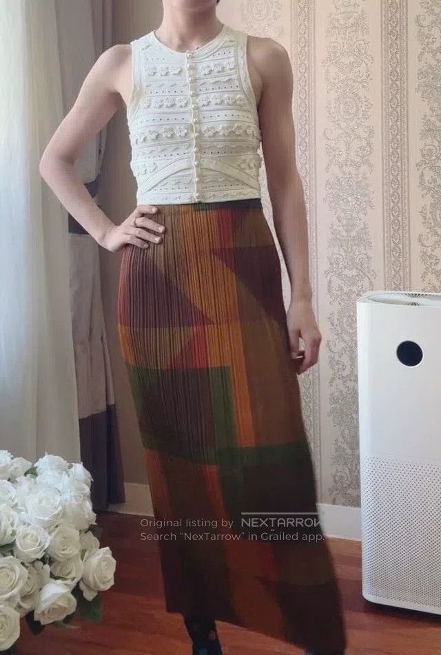 Issey Miyake Issey Miyake Geometric Midi Skirt Size 25" / US 0 / IT 36 - 2 Thumbnail