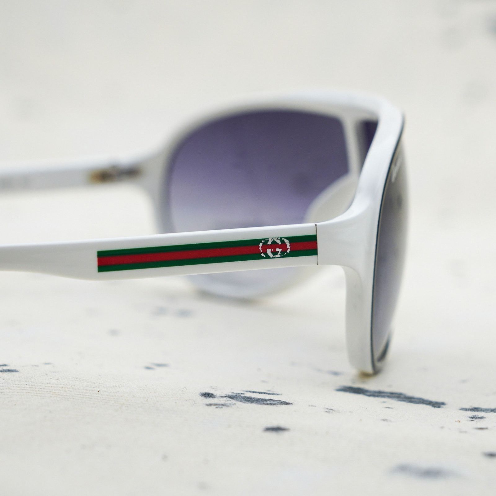 Gucci Gucci gg 3514 gradient shield mask white aviator sunglasses Size ONE SIZE - 4 Thumbnail