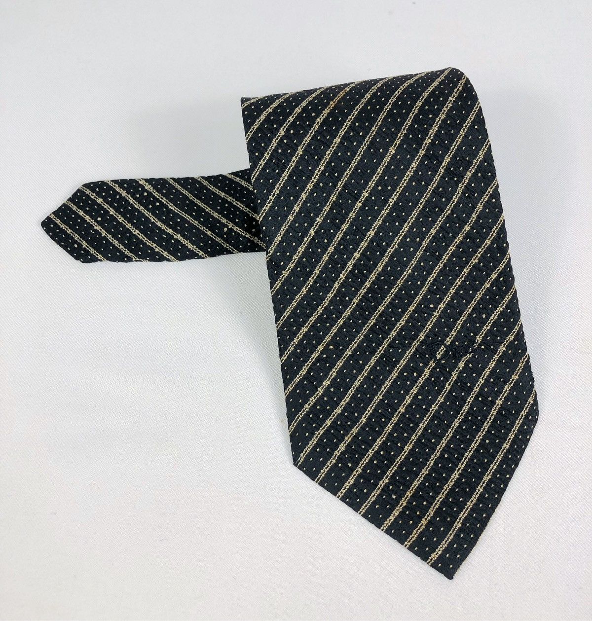 Christian Dior Monsieur Rare Vintage Christian Dior Monsieur Stripes Silk Tie Size ONE SIZE - 11 Thumbnail
