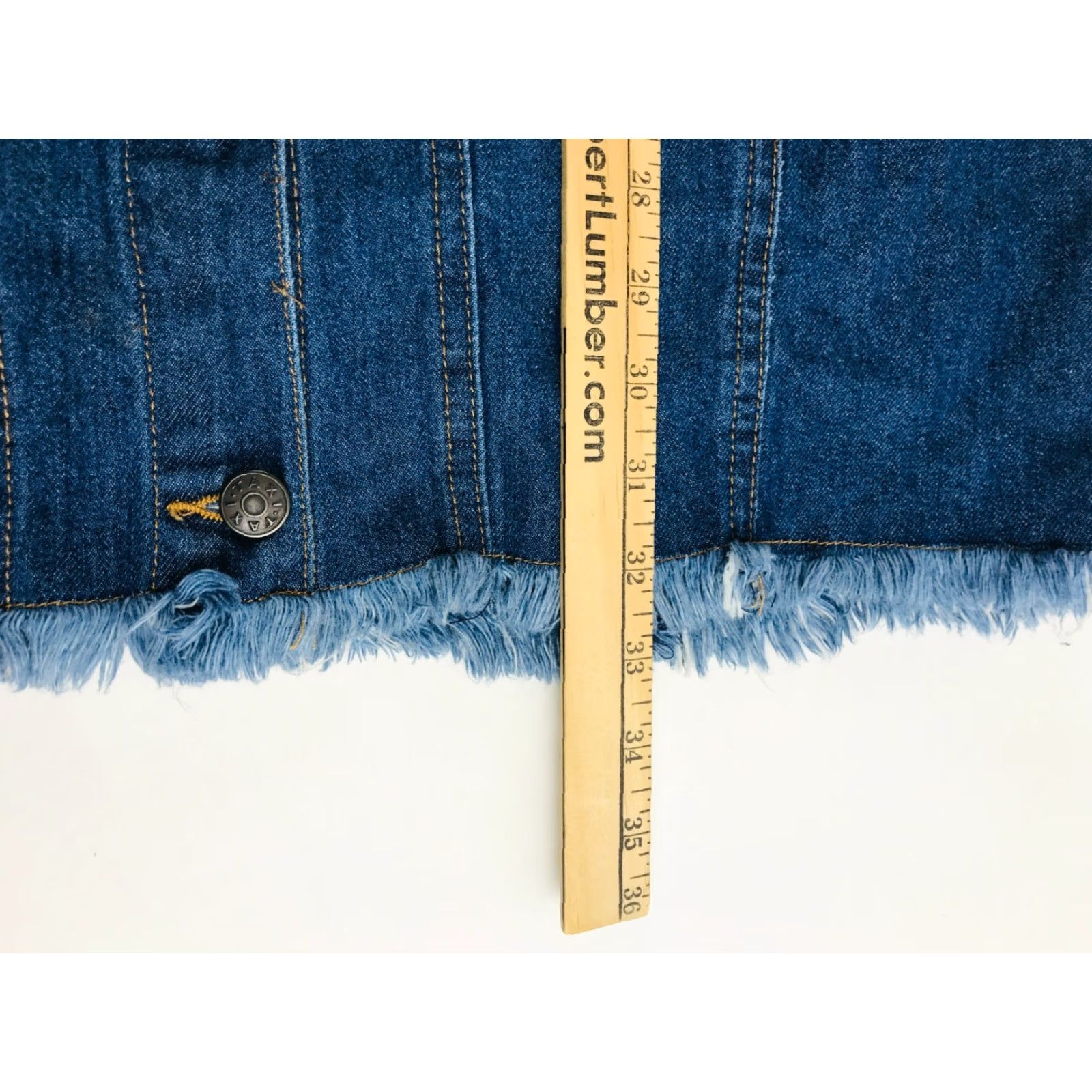 Denime Taxi Denim Shirt Women S Blue Denim Button Up Frayed Hem Distressed Long Sleeve Collared Shirt Dress Vintage No Size S / US 4 / IT 40 - 5 Thumbnail