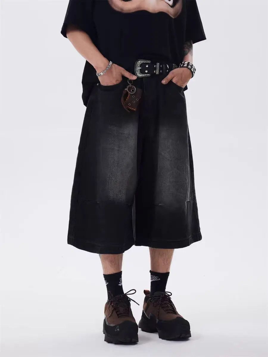 Japanese Brand × Jean Hip Hop Street Harajuku Denim Shorts Size US 33 - 3 Thumbnail