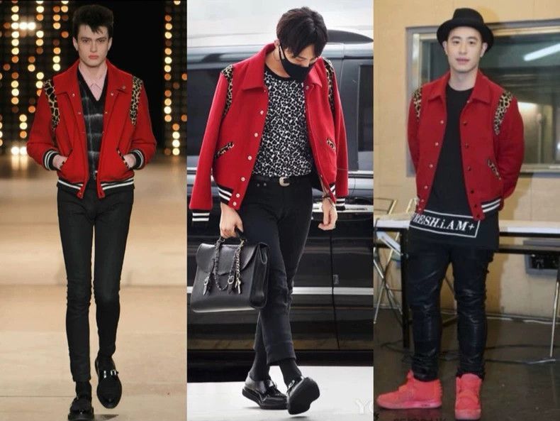 Saint Laurent Paris Saint Laurent Red Leopard Print Jacket-2505 Size US M / EU 48-50 / 2 - 7 Thumbnail