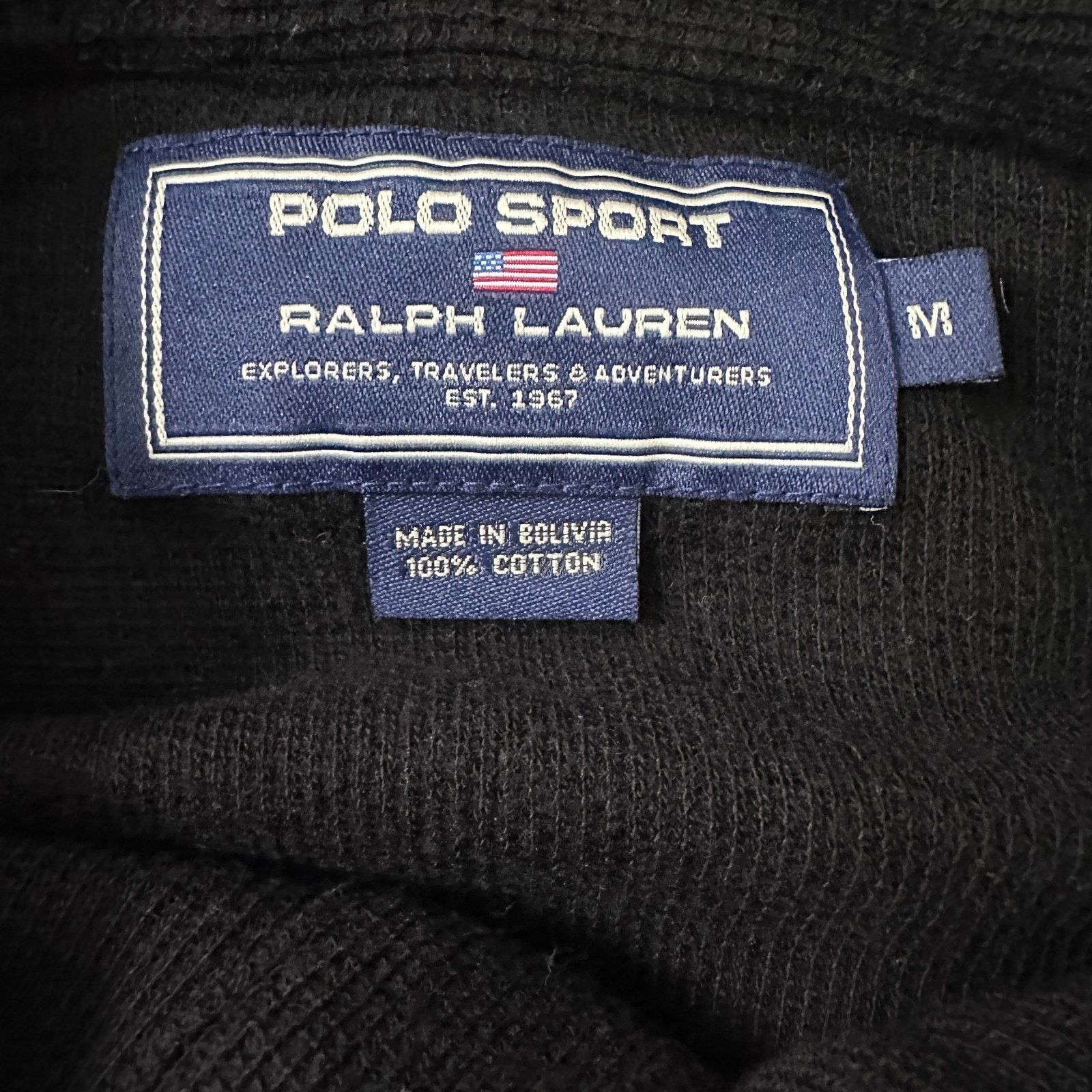 Polo Ralph Lauren Vintage Ralph Lauren Polo Sport Shirt Men's Medium Black 90s Size US M / EU 48-50 / 2 - 7 Thumbnail
