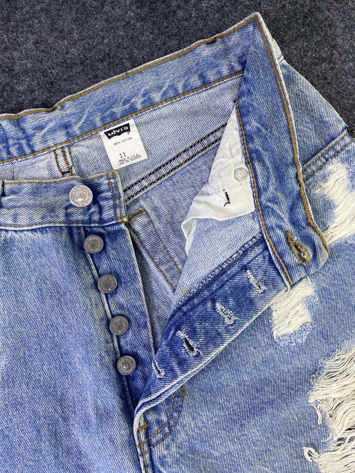 Jean × Levi's × Vintage Vintage Levis Distress Jeans - J914 Size 29" - 5 Thumbnail