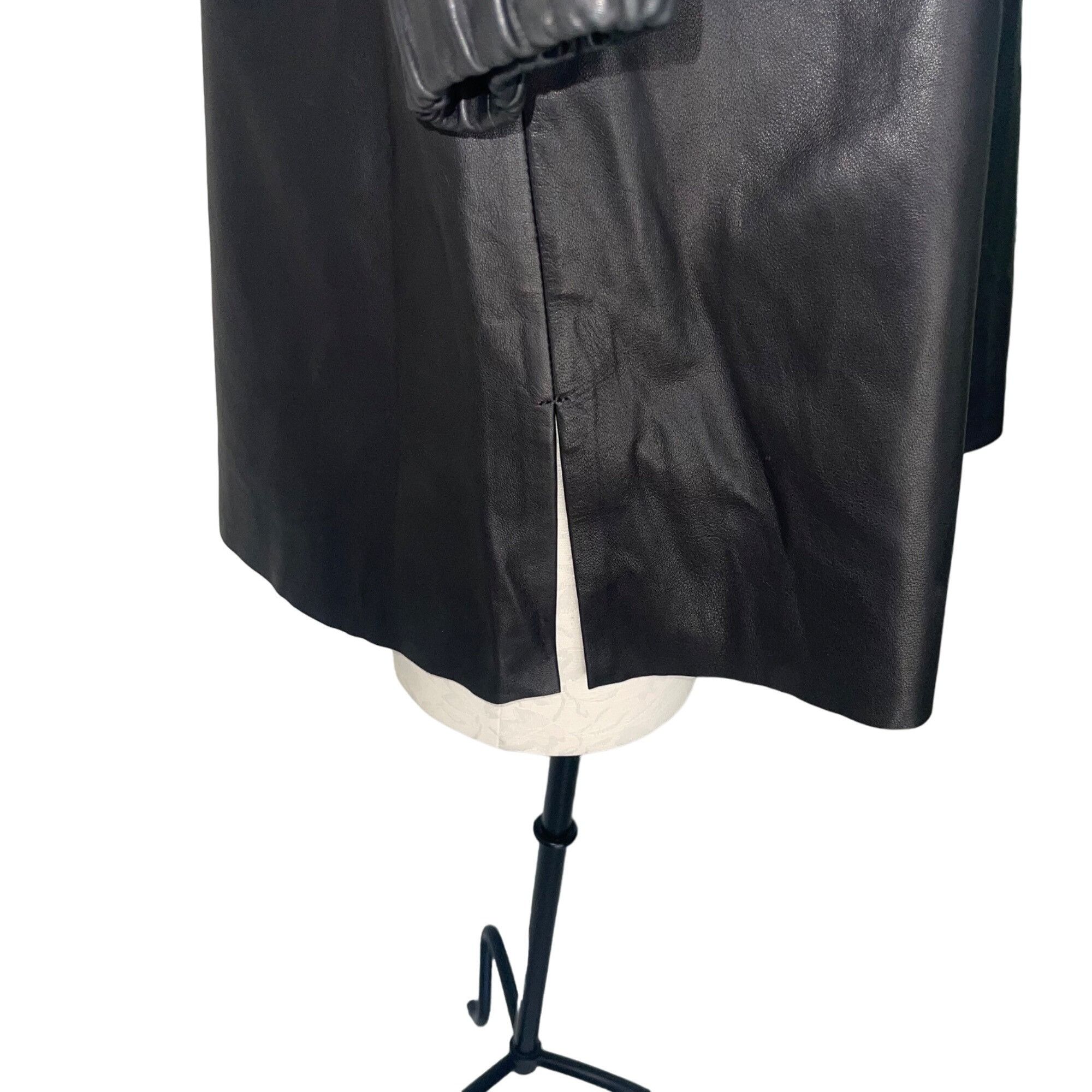 Cos Cos Womens Top Size XS Black Leather Short Sleeve Size XS / US 0-2 / IT 36-38 - 6 Thumbnail