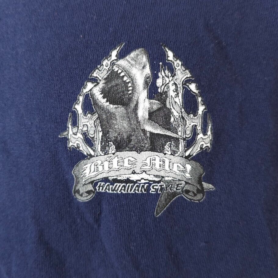 Soffe Great White Shark T Shirt Mens Size Medium Blue Bite Me Size US M / EU 48-50 / 2 - 3 Thumbnail