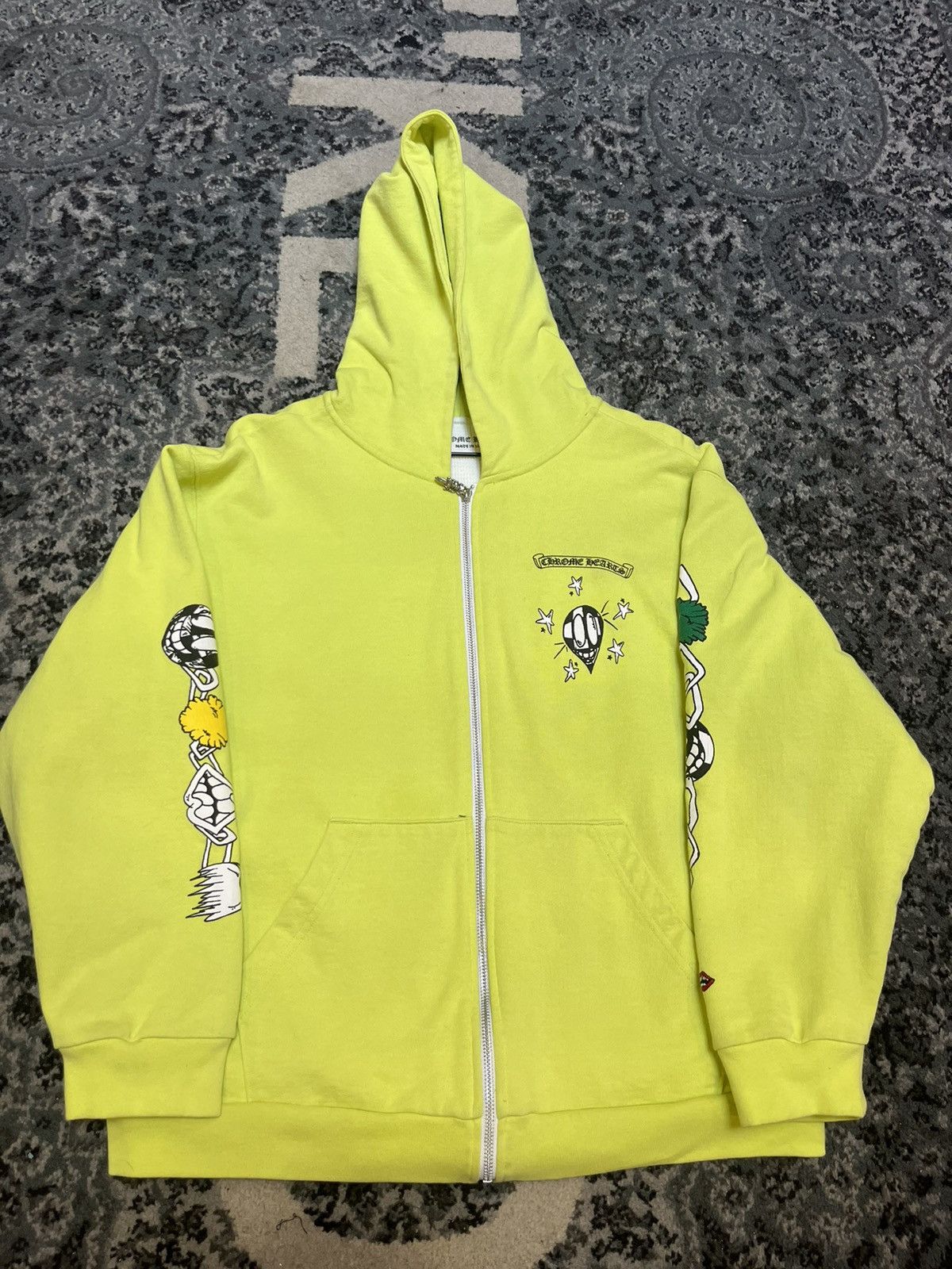 Chrome Hearts Chrome Hearts Matty Boy Caution Thermal Zip Up