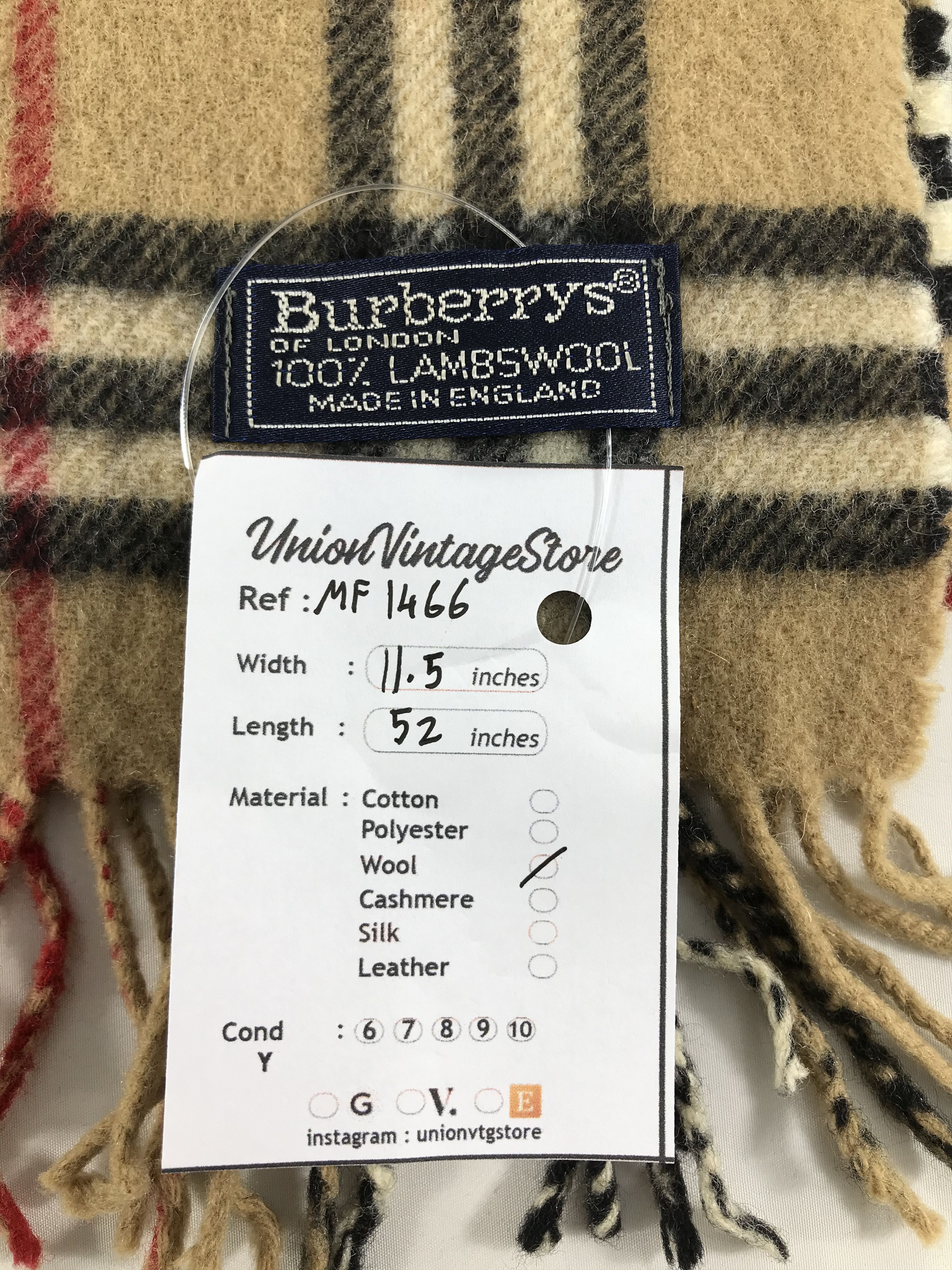 Burberry Vintage Burberry Scarf/Muffler/Neckwear MF1466 Size ONE SIZE - 6 Thumbnail