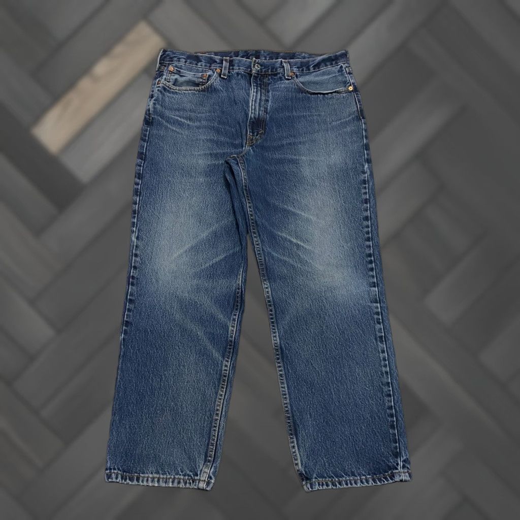 Levi's VINTAGE Levis 550 Relaxed Fit Jeans Mens 38x30 Blue Straight Whiskers Denim 5-Pocket Levi's 550 Straight Size US 38 / EU 54 - 1 Thumbnail