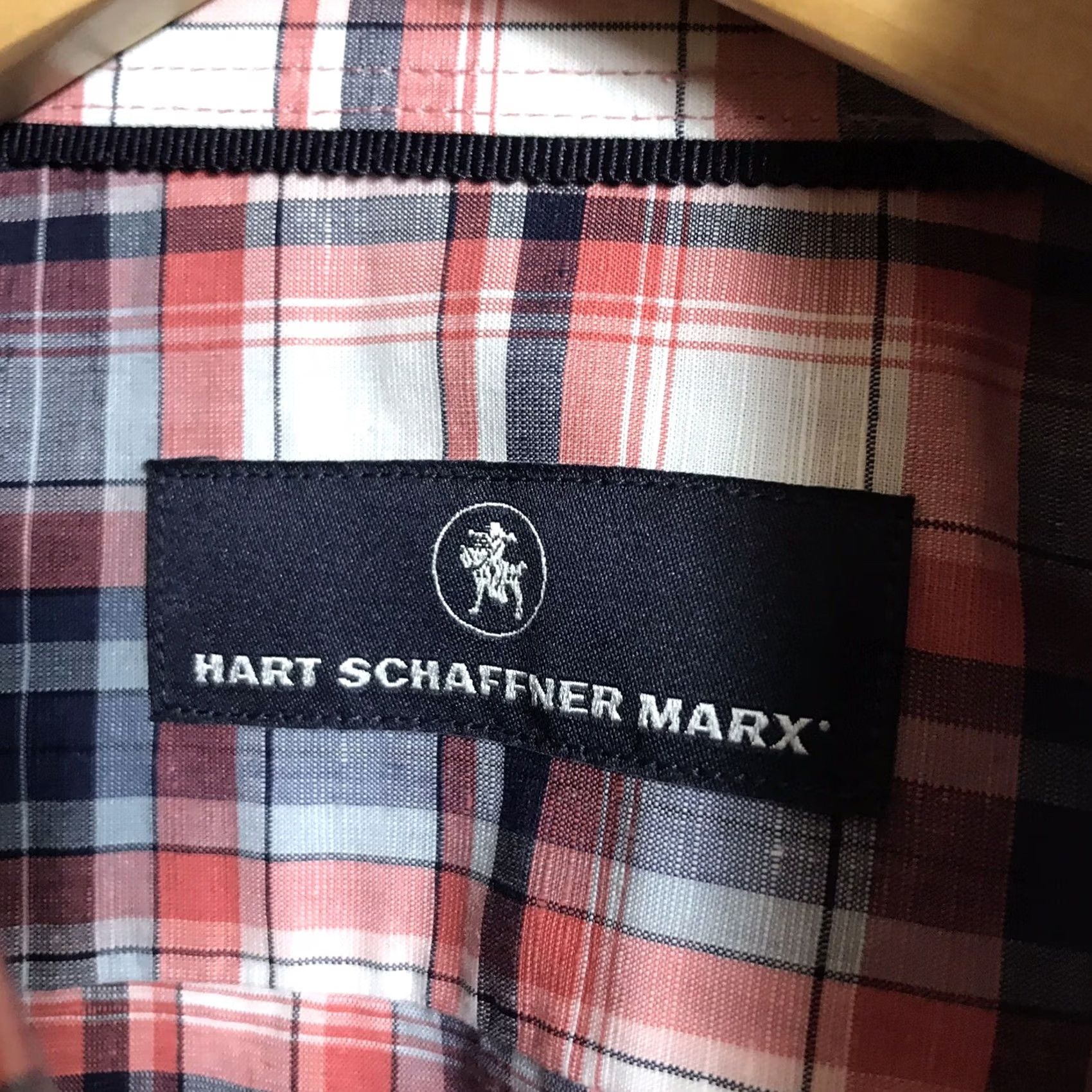 Hart Schaffner Marx Hart Schaffner Marx Shirt Mens Large Long Sleeve Plaid Antique Cherry Button-Down Casual Classic American Size US L / EU 52-54 / 3 - 2 Thumbnail