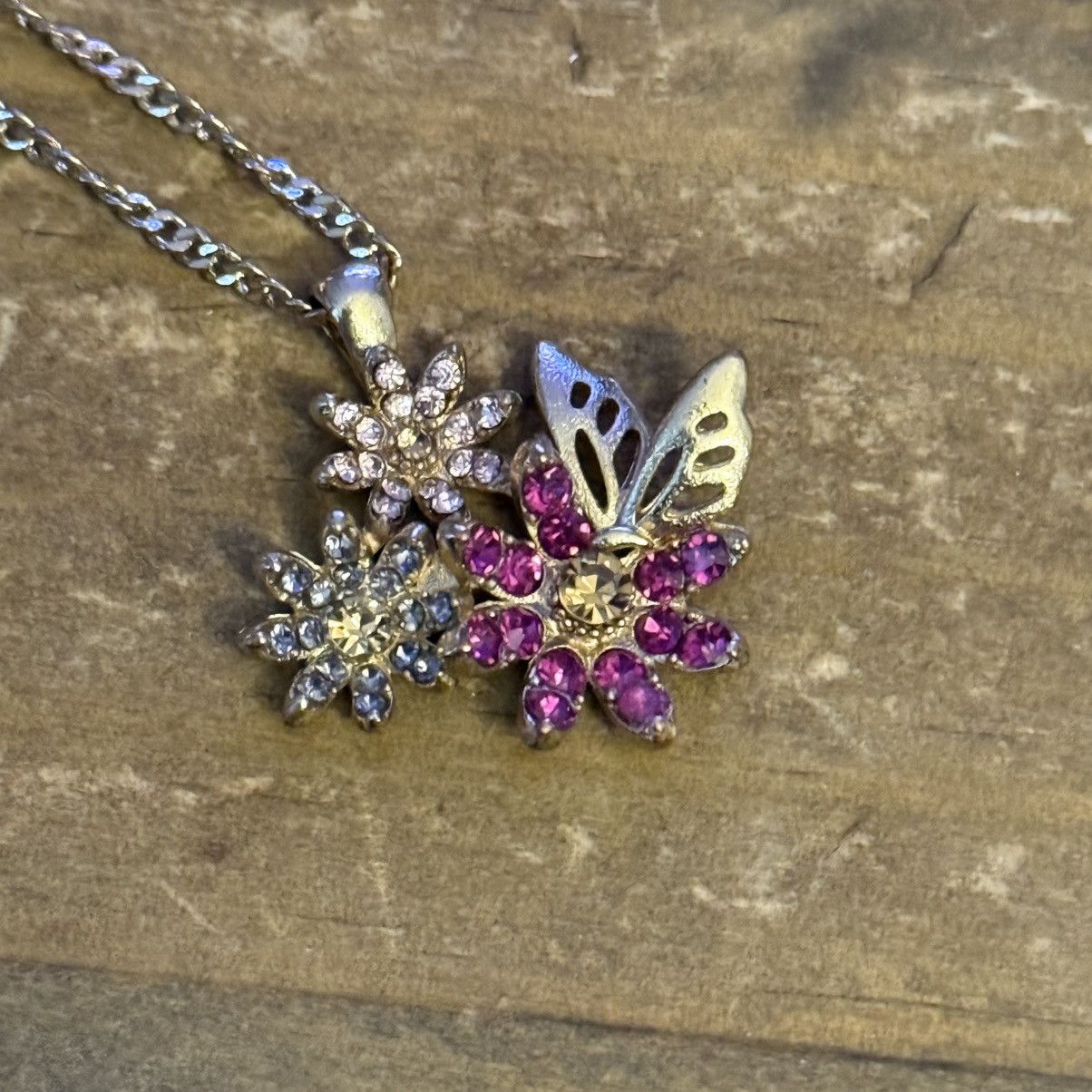 Charter Club Charter Club rhinestone flowers & butterfly pendant necklace Size ONE SIZE - 4 Thumbnail