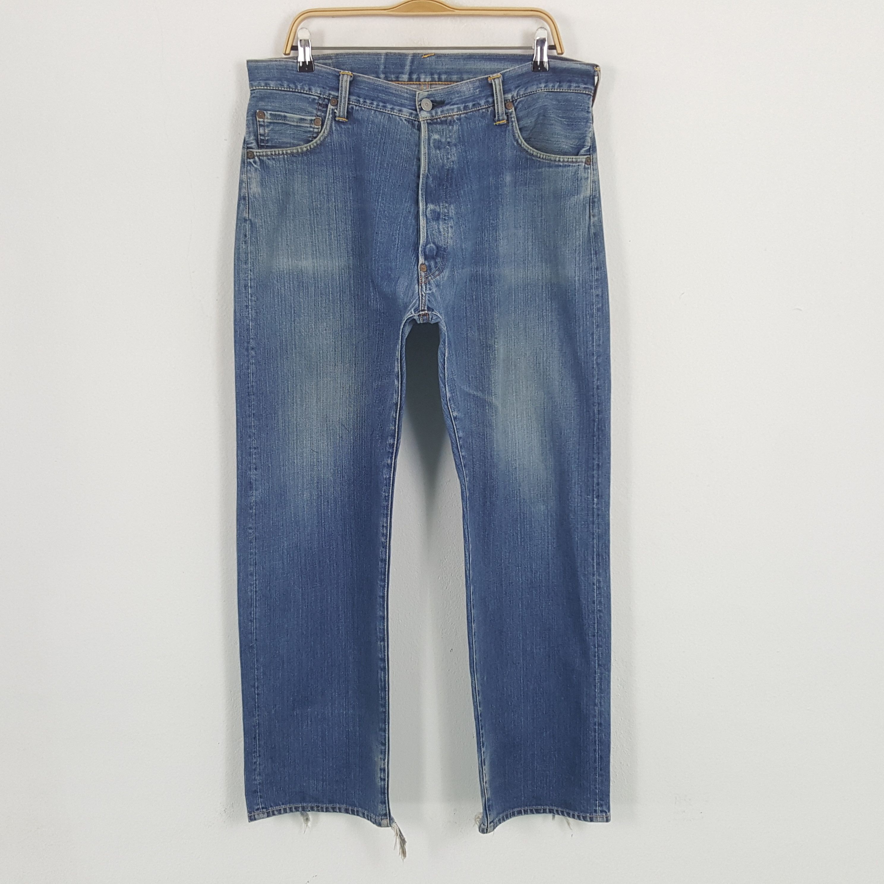 Evisu × Vintage Vintage Evisu Japan Custom Daicock Art Denim Jeans Size US 35 - 4 Thumbnail
