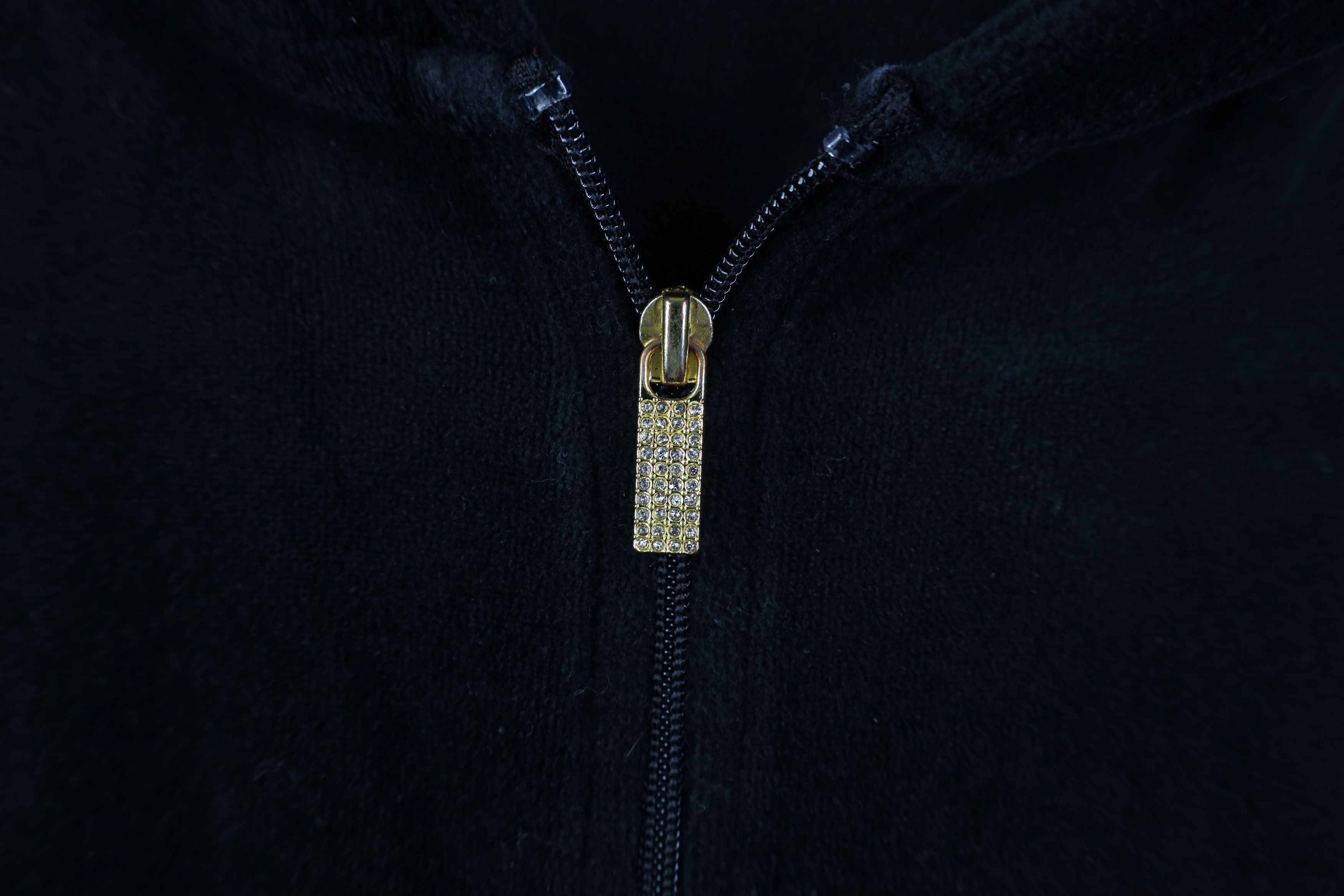 Juicy Couture Vintage 90s Y2K Juicy Couture Velour Zip Hoodie Black Size L / US 10 / IT 46 - 4 Thumbnail
