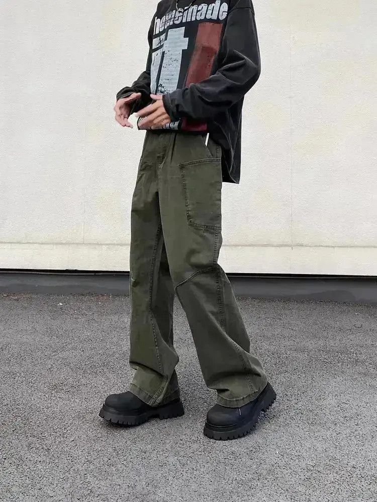 Japanese Brand Retro loose fitting straight leg casual pants Size US 32 / EU 48 - 3 Thumbnail