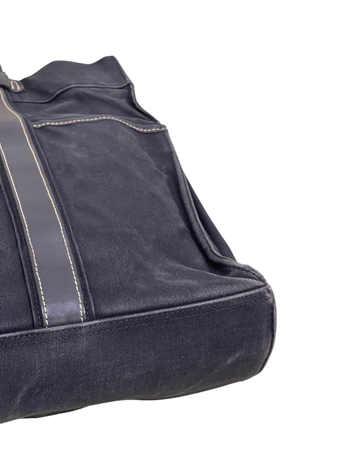 Genuine Leather Leather Cotton Duck Kinoshohampu Japan Faded Tote Bag 1🟩6 Size ONE SIZE - 15 Thumbnail