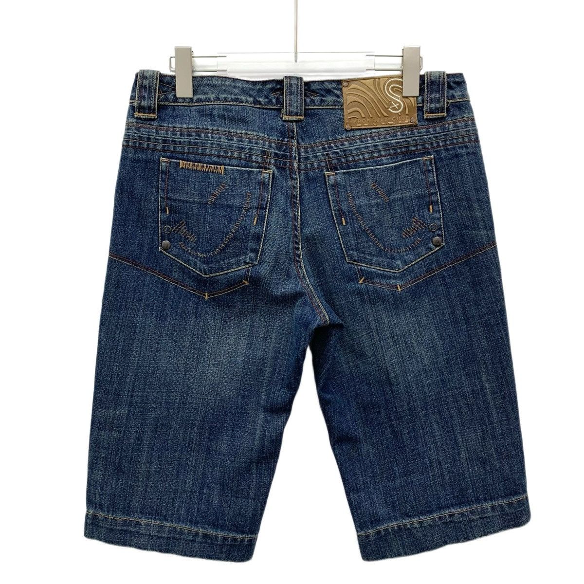 Sportmax Sportmax Dark Blue Washed Cotton Casual Shorts K26WX Size 28" / US 6 / IT 42 - 2 Thumbnail