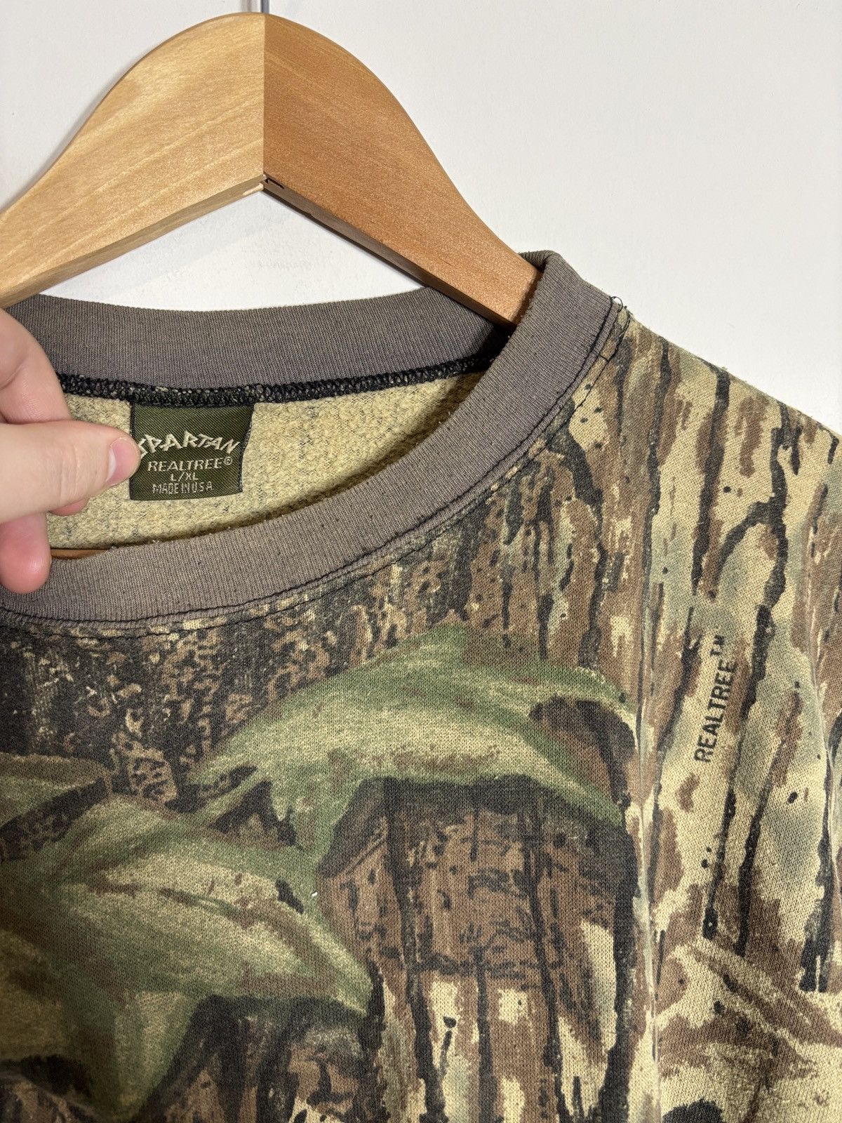 Realtree Vintage Spartan Realtree Camo Crewneck Large Size US L / EU 52-54 / 3 - 2 Thumbnail