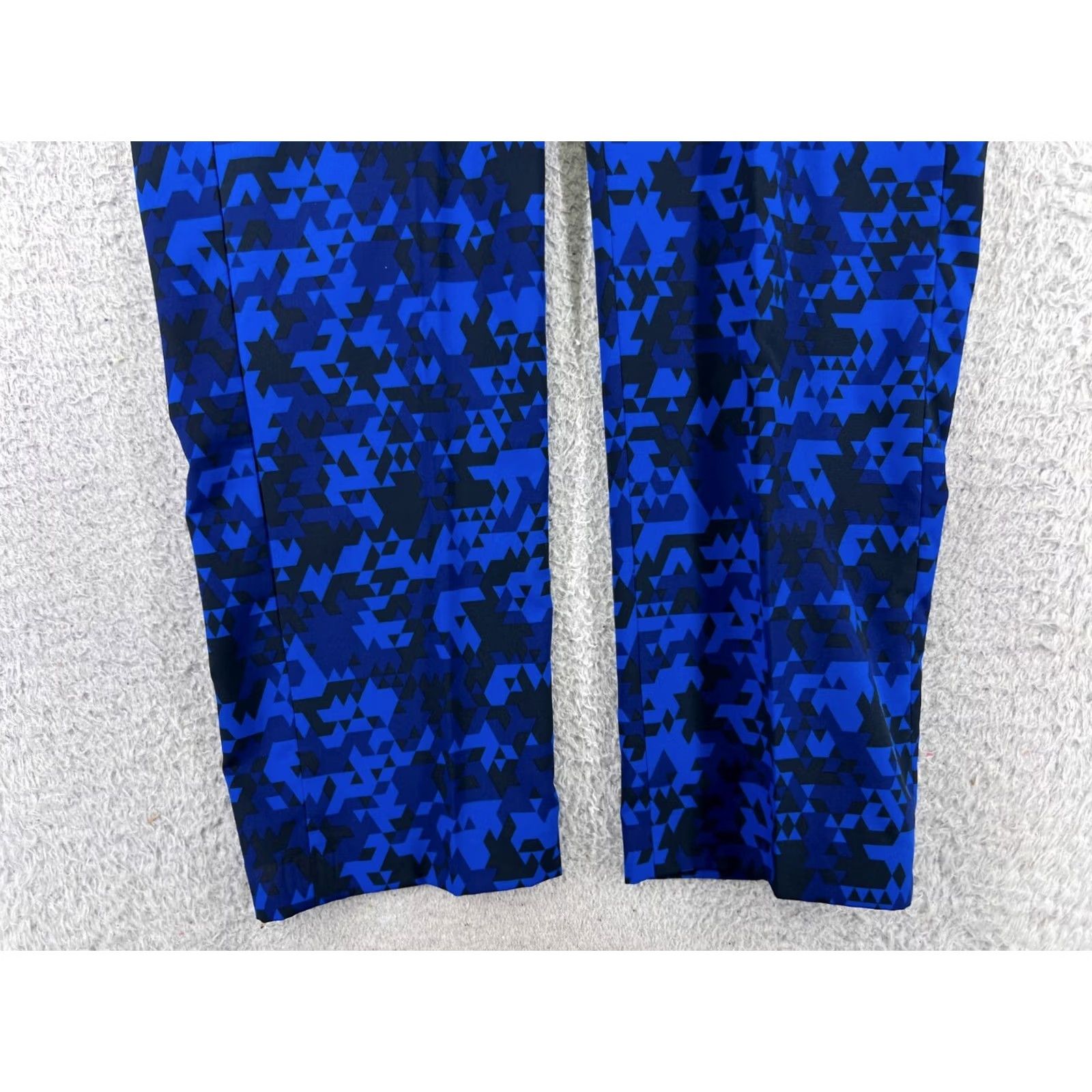 Under Armour Ralph Lauren RLX Pants Mens 32 Blue Crazy Triangle Pattern Golf Golfer Daly Poly Size US 32 / EU 48 - 5 Thumbnail