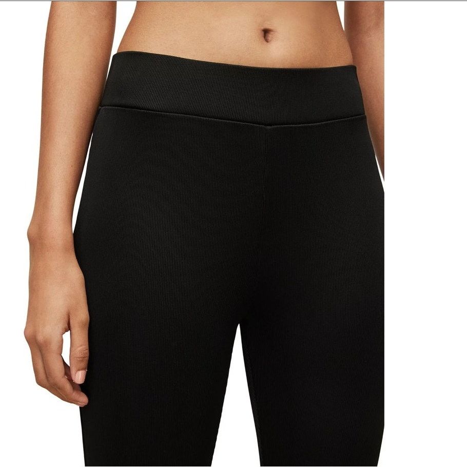 Allsaints NWT ALLSAINTS Black Ribbed Liliana Stirrup Leggings Pants 6 Size 28" / US 6 / IT 42 - 2 Thumbnail