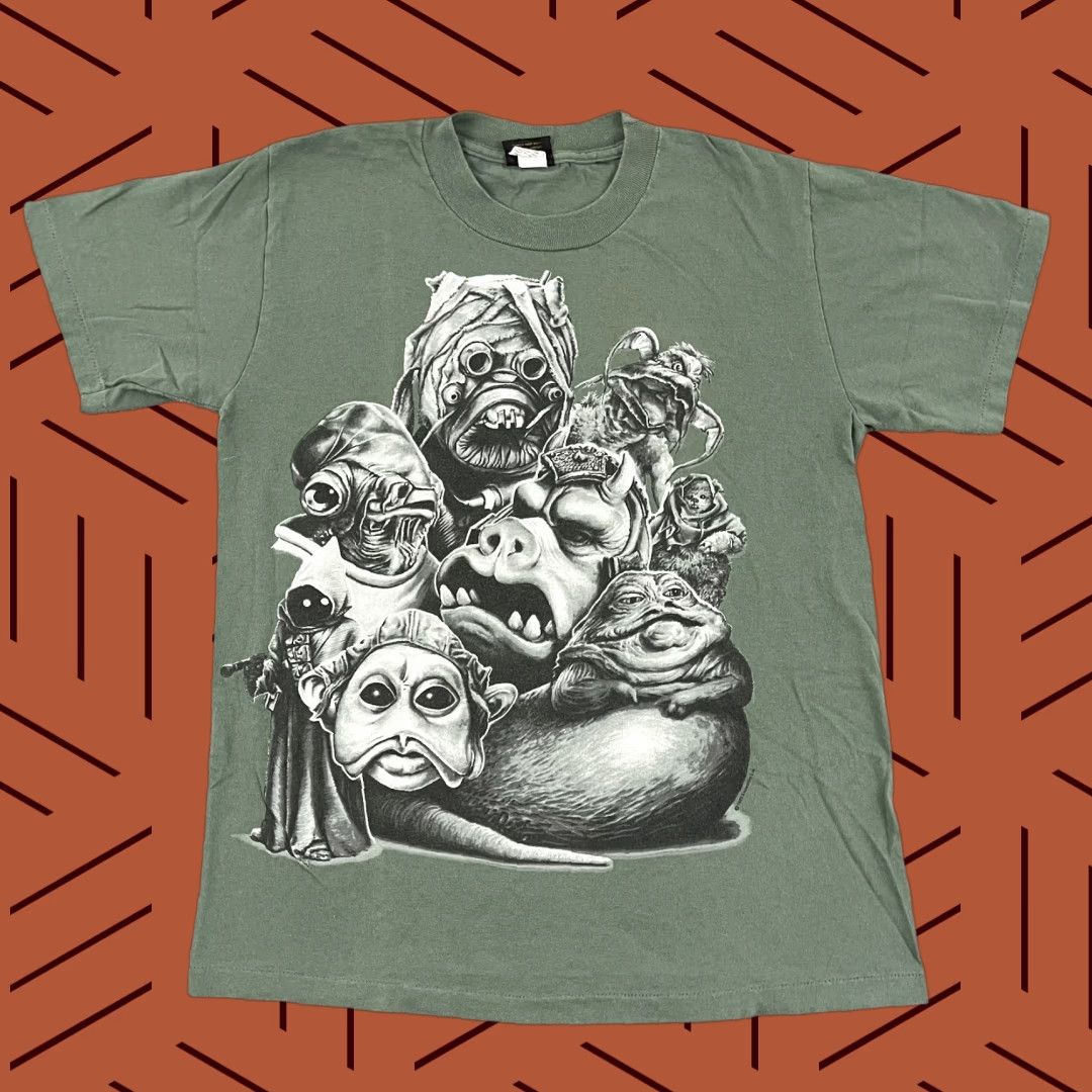 Changes VINTAGE Changes STAR WARS Shirt Mens M Green 90s Star Wars Graphic Print T-Shirt Mens Size US M / EU 48-50 / 2 - 1 Thumbnail