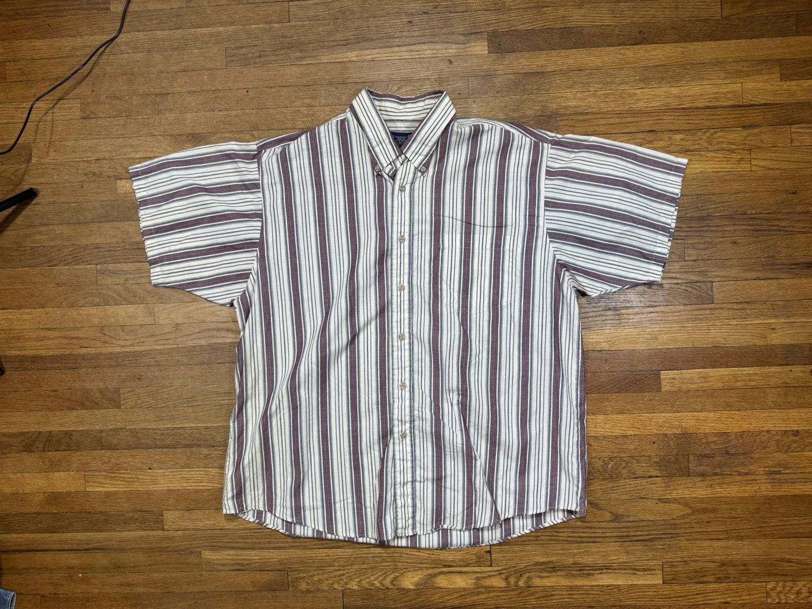 Vintage Vintage Striped Button Up Shirt Size US XL / EU 56 / 4 - 1 Thumbnail