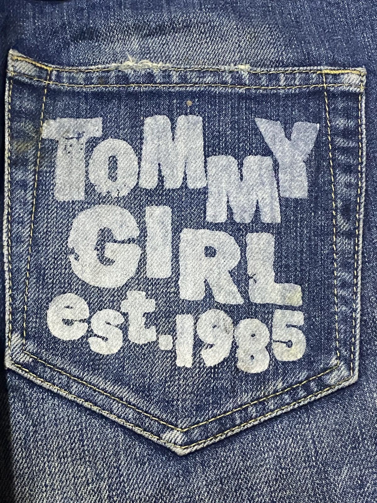 Martine Rose × Tommy Jeans Vintage Tommy Hilfiger Girl Grunge Print Logo Baggy Jeans Size US 31 - 11 Thumbnail
