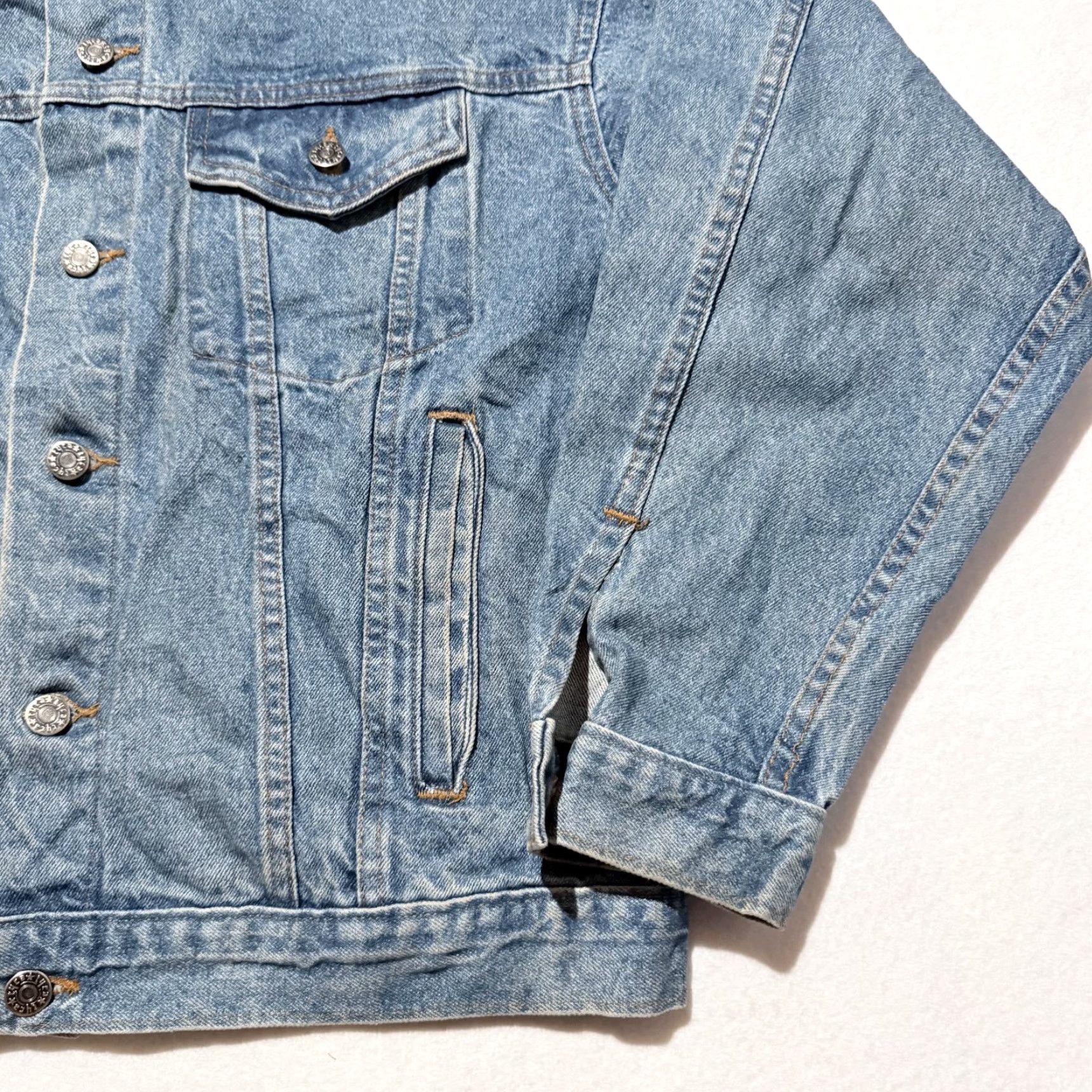 Denime Vintage Union Made Trucker Jacket Denim Pockets USA Made Retro - Medium Mens Jacket Blue Denim Trucker Jacket - Medium Size US M / EU 48-50 / 2 - 6 Thumbnail