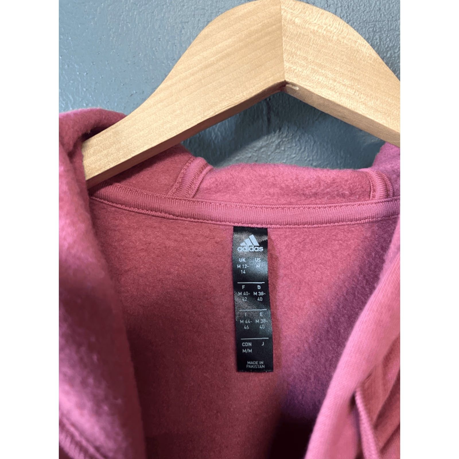 Adidas Adidas Womens Pink Pullover Hooded Sweatshirt Size M Sweatshirt Hoodie Pink Womens M Size M / US 6-8 / IT 42-44 - 3 Thumbnail