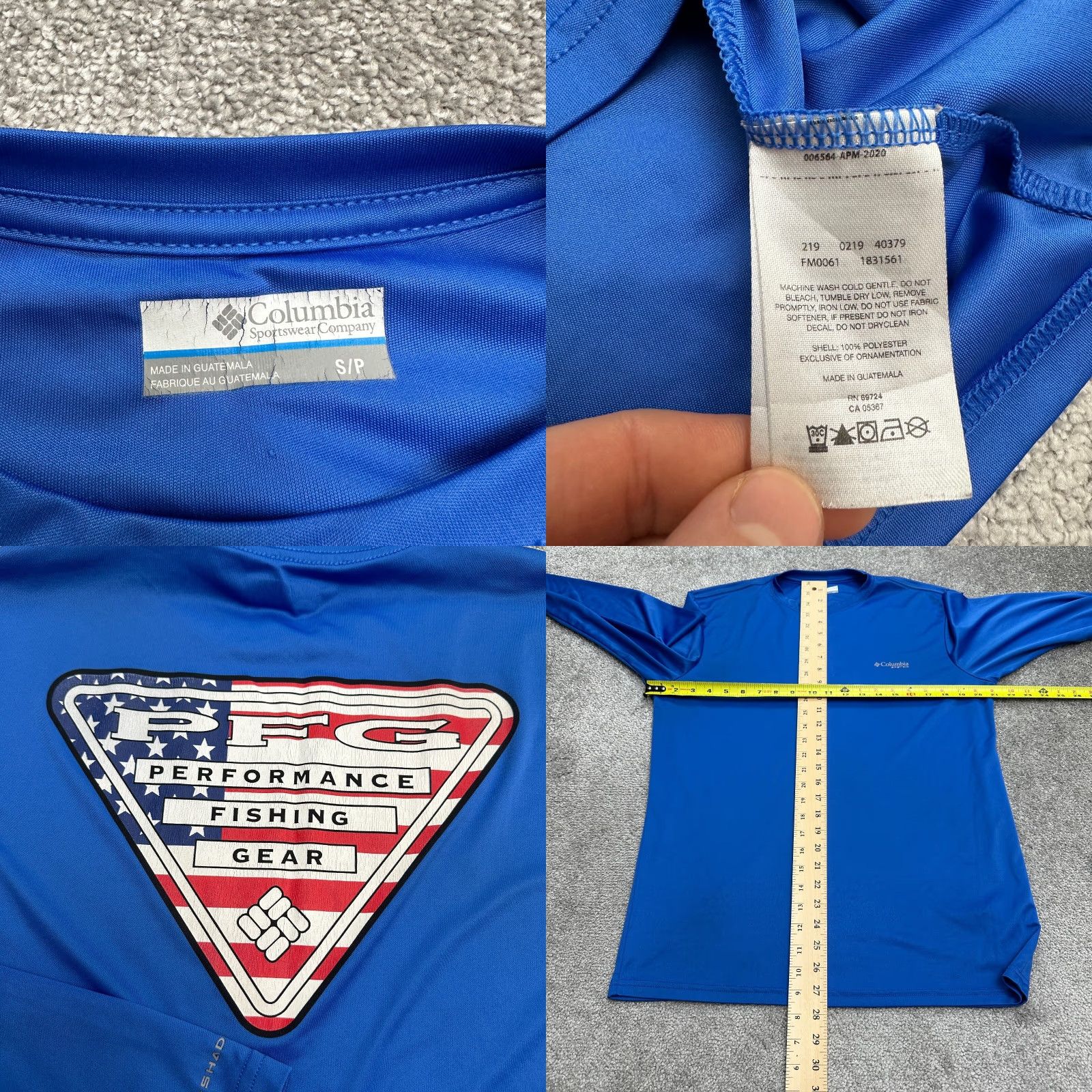 Vintage Columbia Tidal Shirt Mens Small Blue Long Sleeve Crew Neck PFG Omni-Shade All Seasons Breathable UPF 50 Sun Protection Fishing Hiking Size US S / EU 44-46 / 1 - 8 Thumbnail