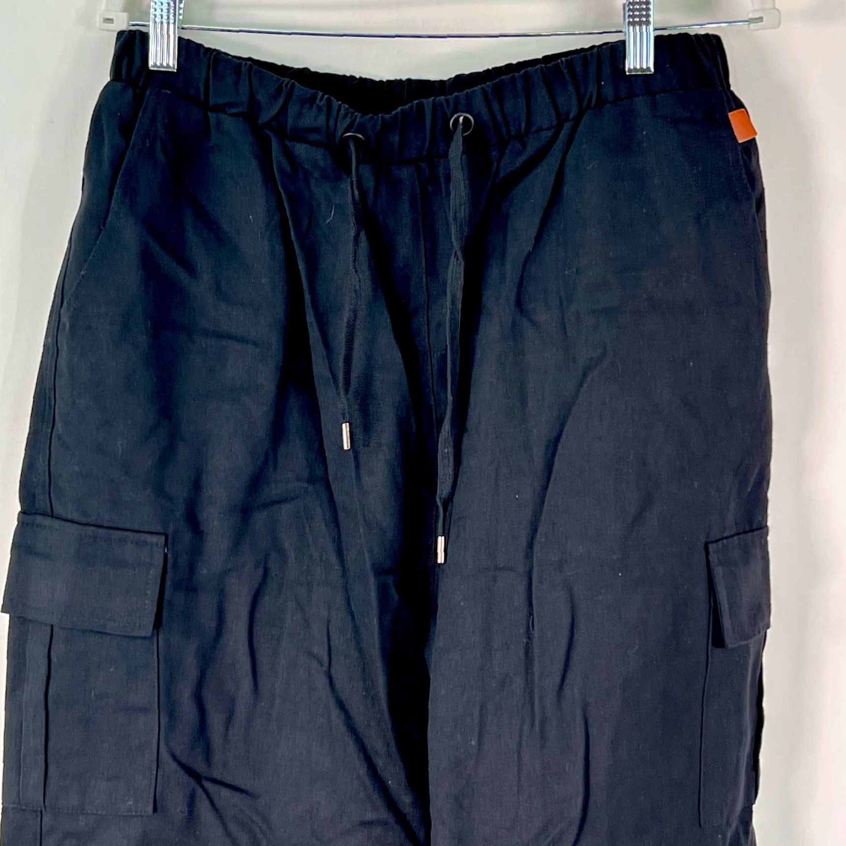 Vintage Womens Cotton Black Jogger Pants Size 2XL - Elastic Waist, Drawstring, Pockets, Casual, Modern Size 40" / US 18 - 3 Thumbnail