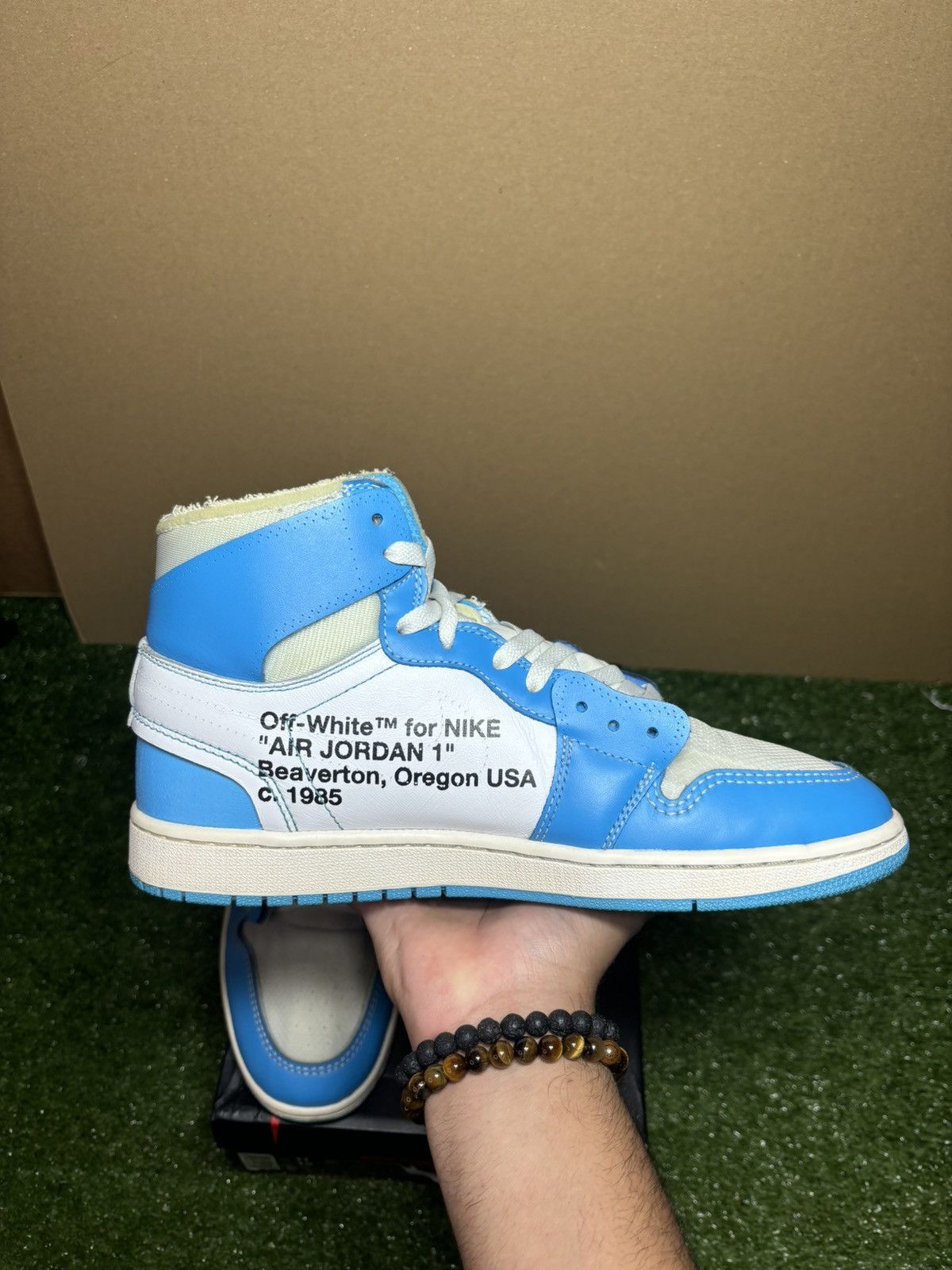 Jordan Brand × Off-White Jordan 1 offwhite University blue Size US 11 / EU 44 - 4 Thumbnail