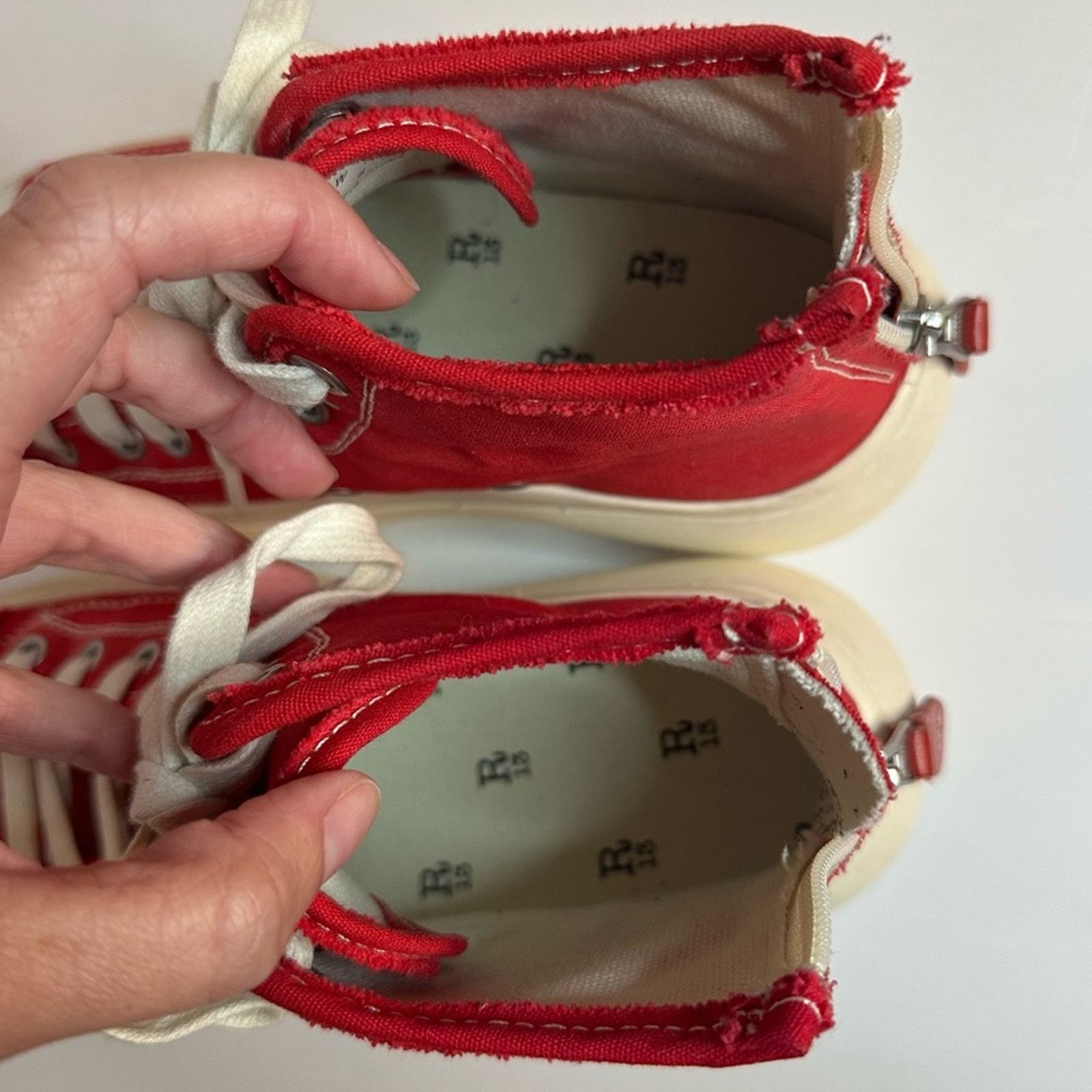 R13 rare Kirk Red Canvas High-Top Sneakers White Platform US 8 Size US 8 / IT 38 - 9 Thumbnail