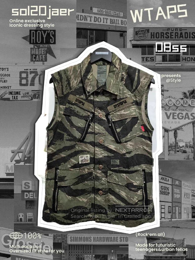 Wtaps Wtaps Tiger Camouflage Four-Pocket Vest Size US S / EU 44-46 / 1 - 1 Thumbnail