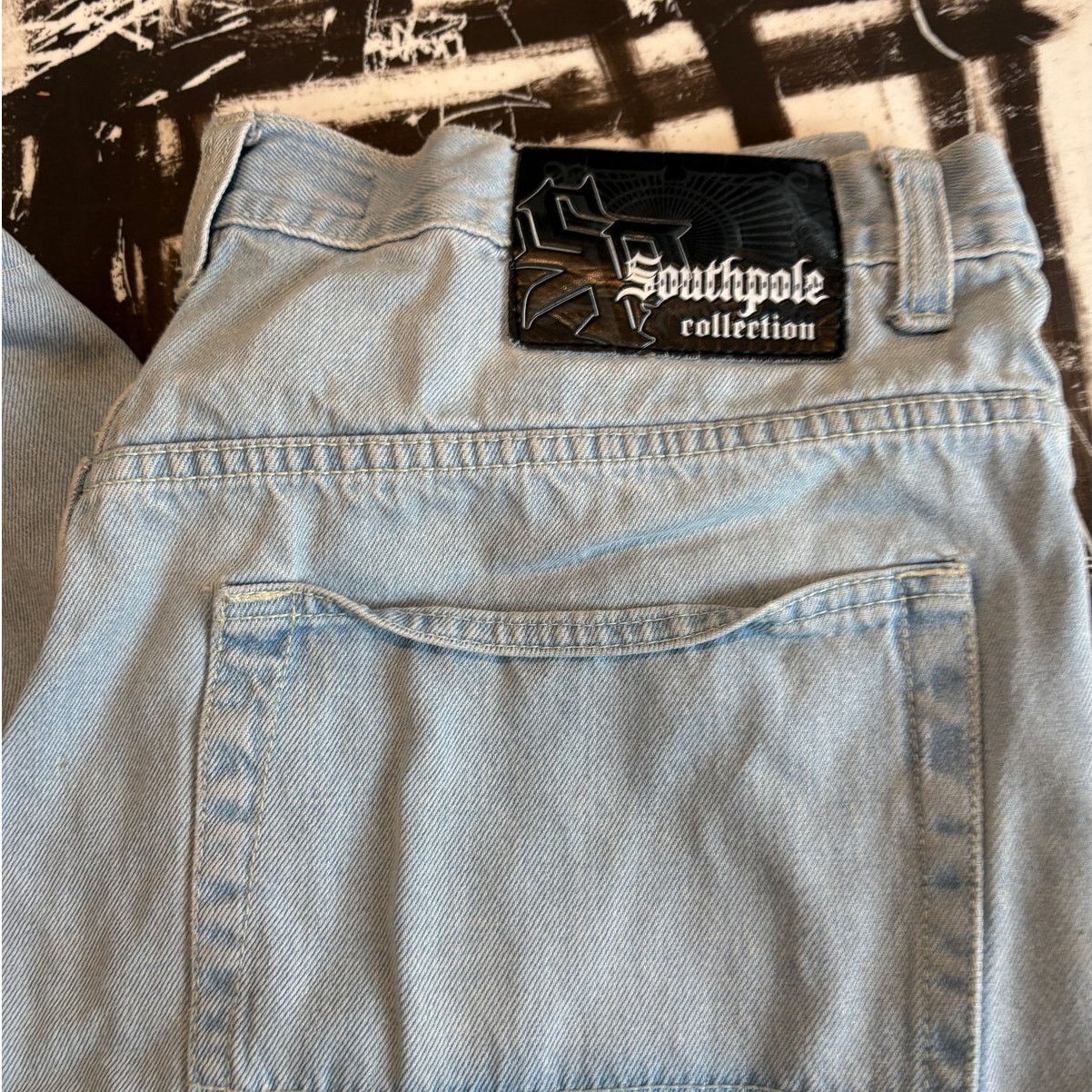 Southpole × Vintage Southpole Baggy Denim Jeans Y2K Mens 38x28 Wide Leg Skater Size US 38 / EU 54 - 3 Thumbnail