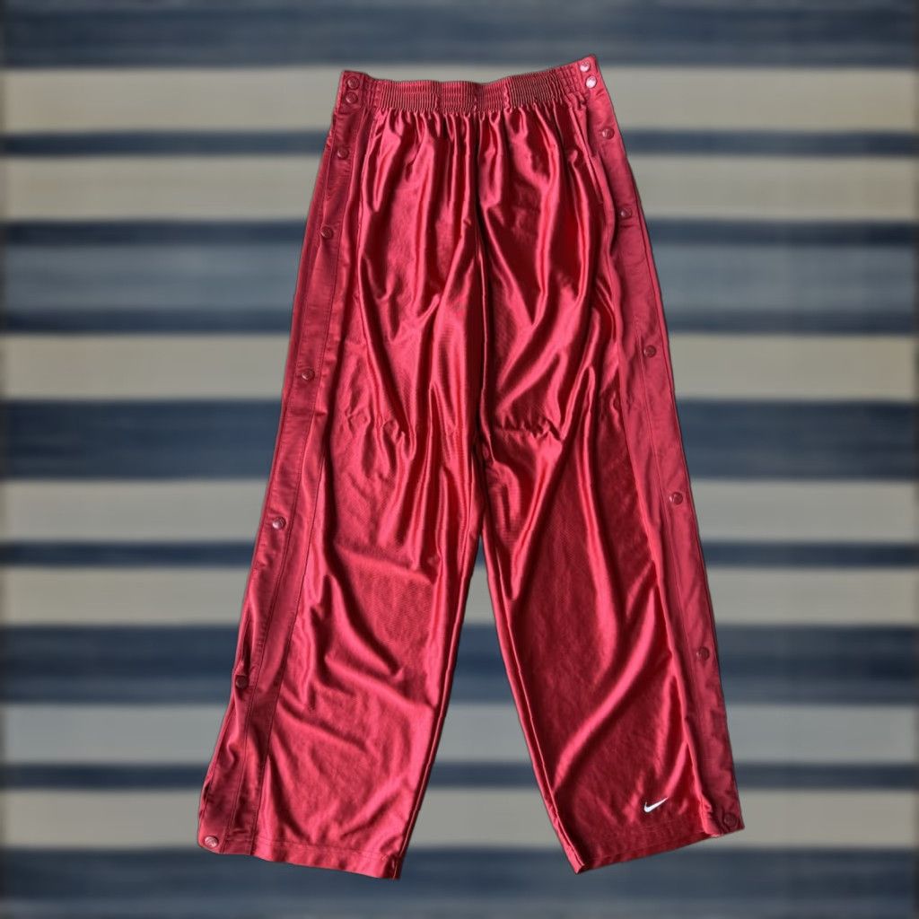 Nike Nike Tear Away Break Warmup Basketball Pants Men’s 2XL Red Sweatpants Shiny Size US 39 - 1 Thumbnail
