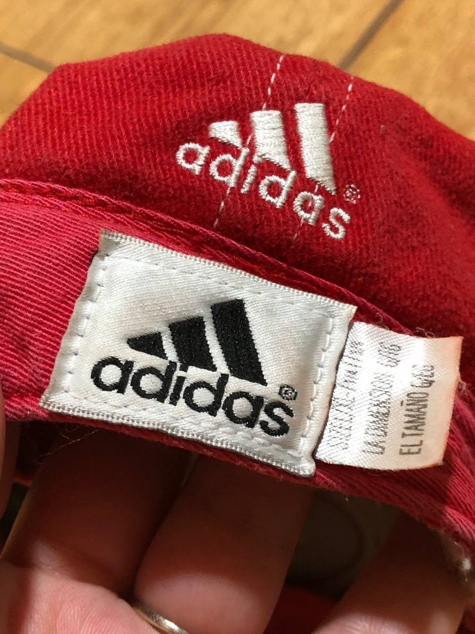 Adidas Cap big logo Adidas Y2K red Hats Vintage streetwear Size ONE SIZE - 2 Thumbnail