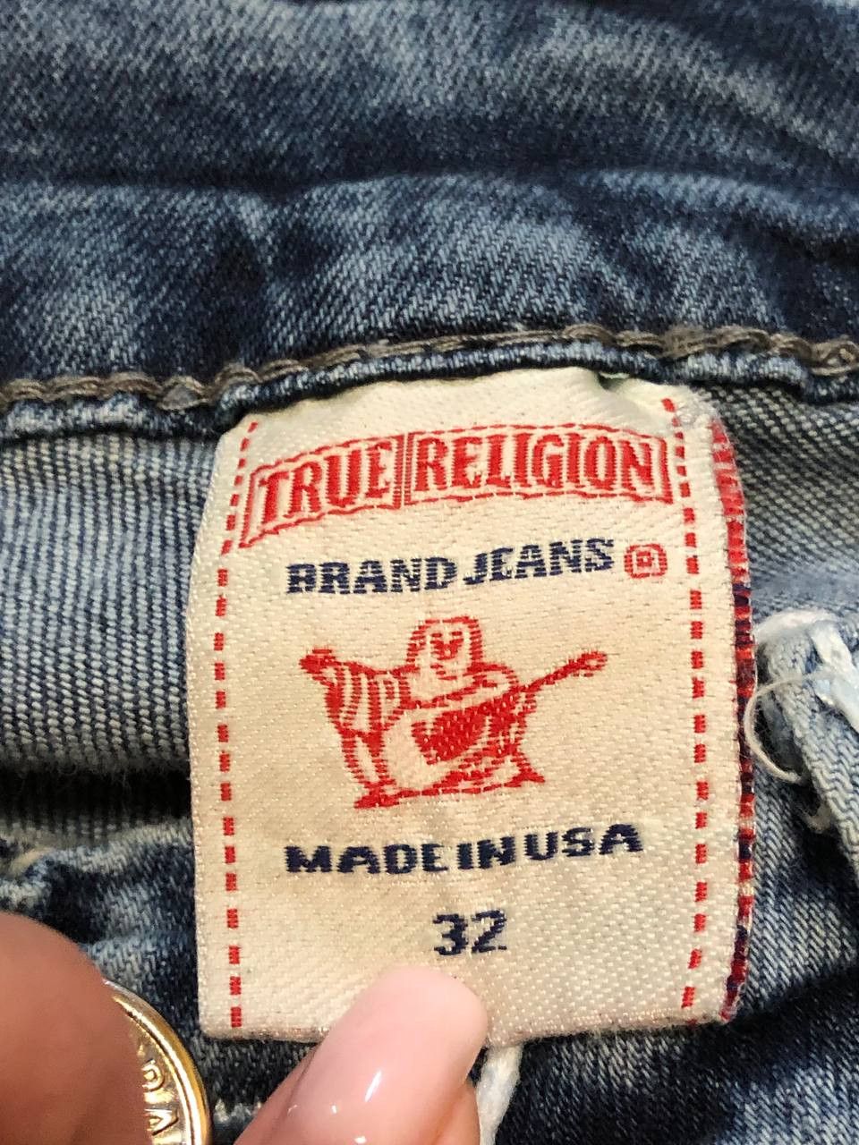 True Religion Vintage Y2k True Religion Big Logo Jeans Size 32" / US 10 / IT 46 - 2 Thumbnail