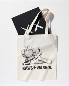 kaws Andy Warhol art book + tote bag