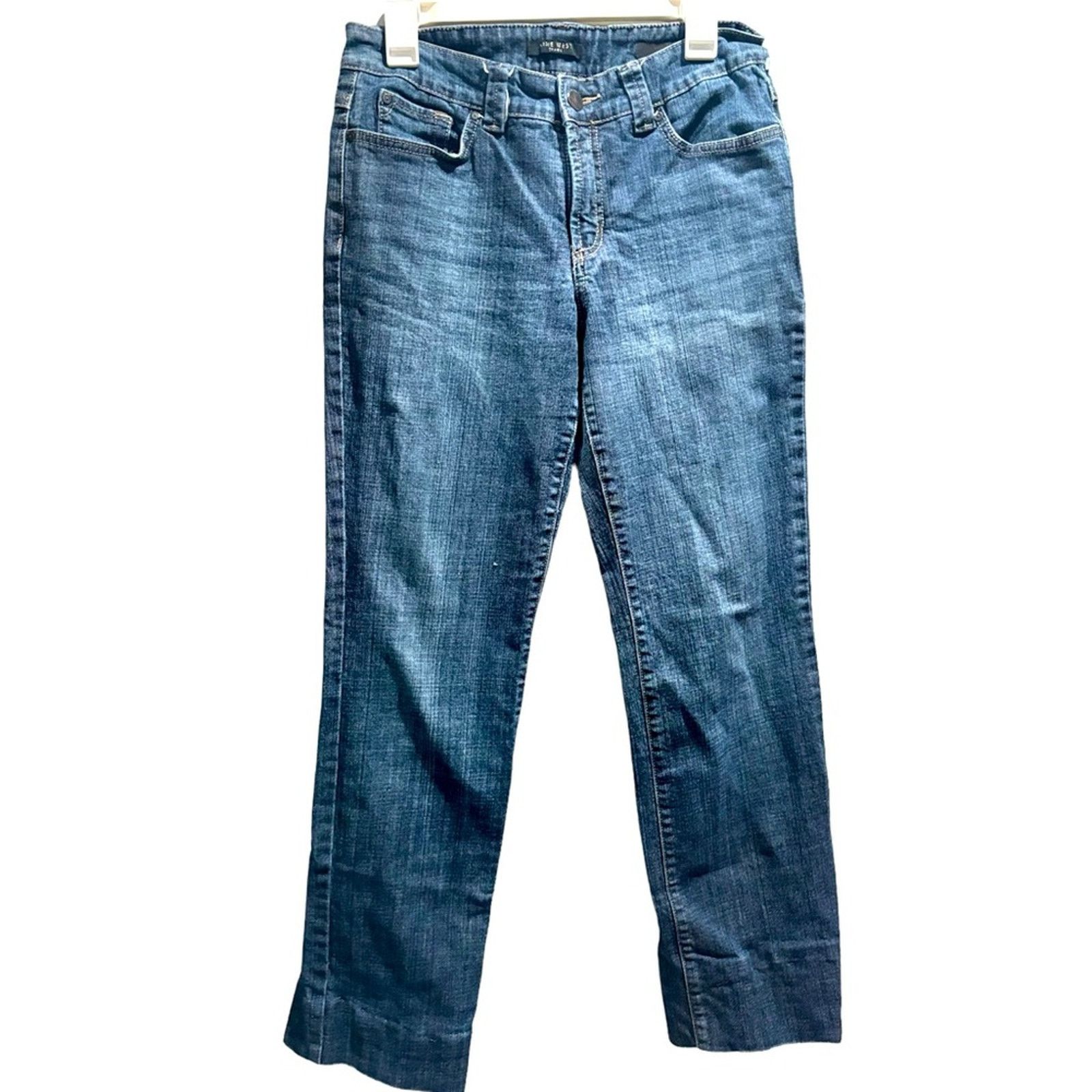 Nine West NINE WEST Broadway Straight Leg Medium Wash Denim Sz 6/27 Size 27" / US 4 / IT 40 - 2 Thumbnail