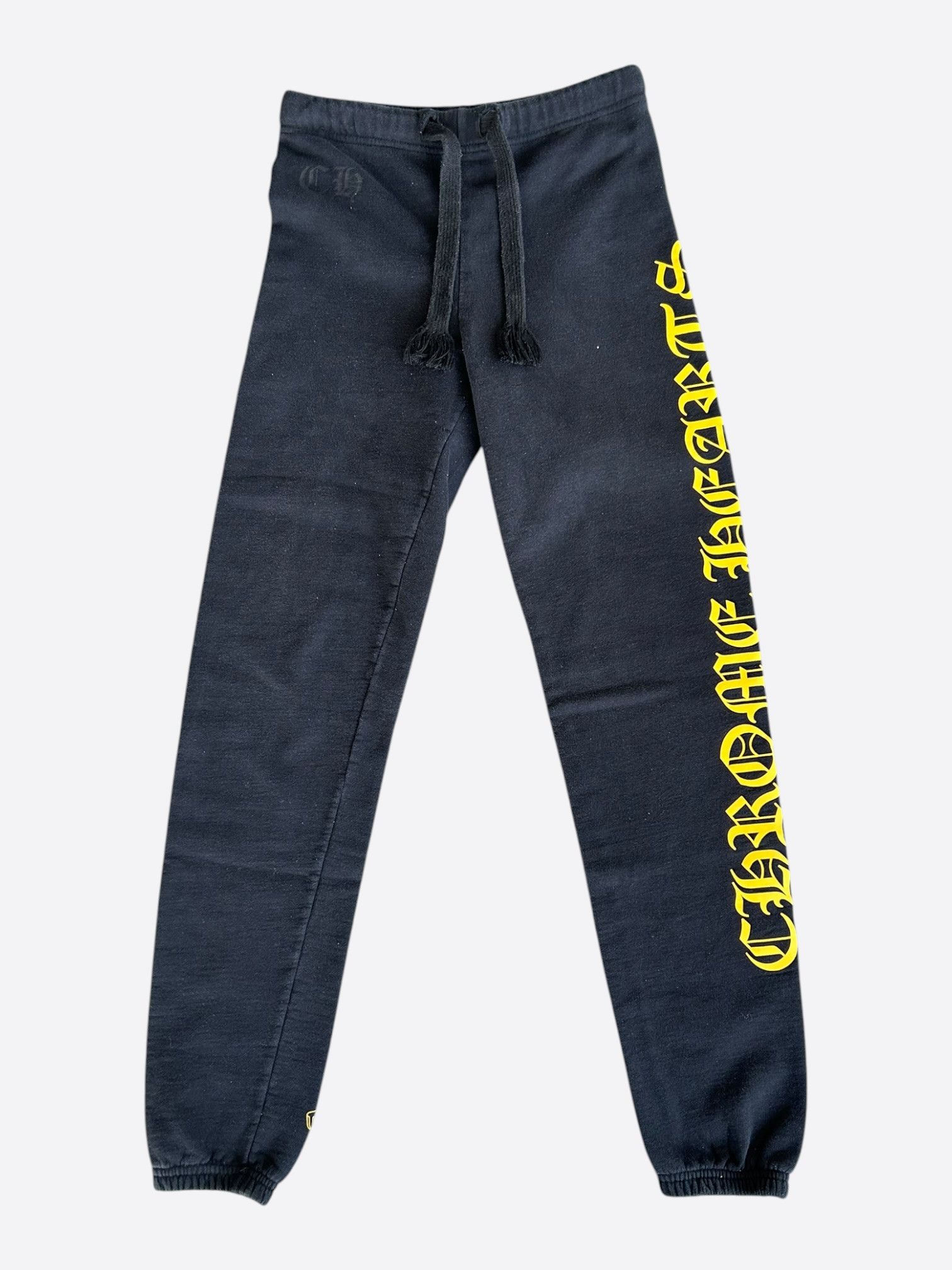 Chrome Hearts Chrome Hearts Navy & Yellow Logo Kids Sweatpants Size US 26 / EU 42 - 1 Thumbnail