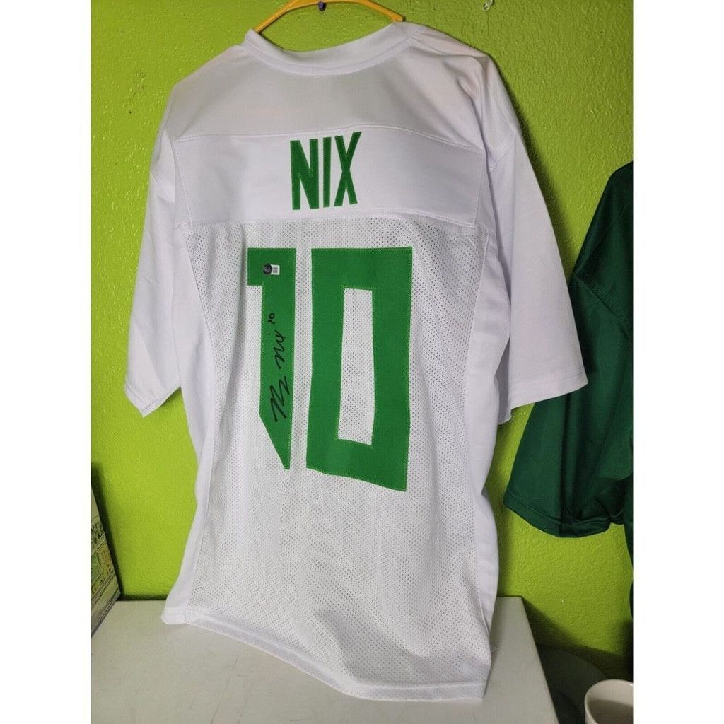 NCAA Bo Nix Autographed Football Jersey Authenticated White XL Size US XL / EU 56 / 4 - 1 Thumbnail
